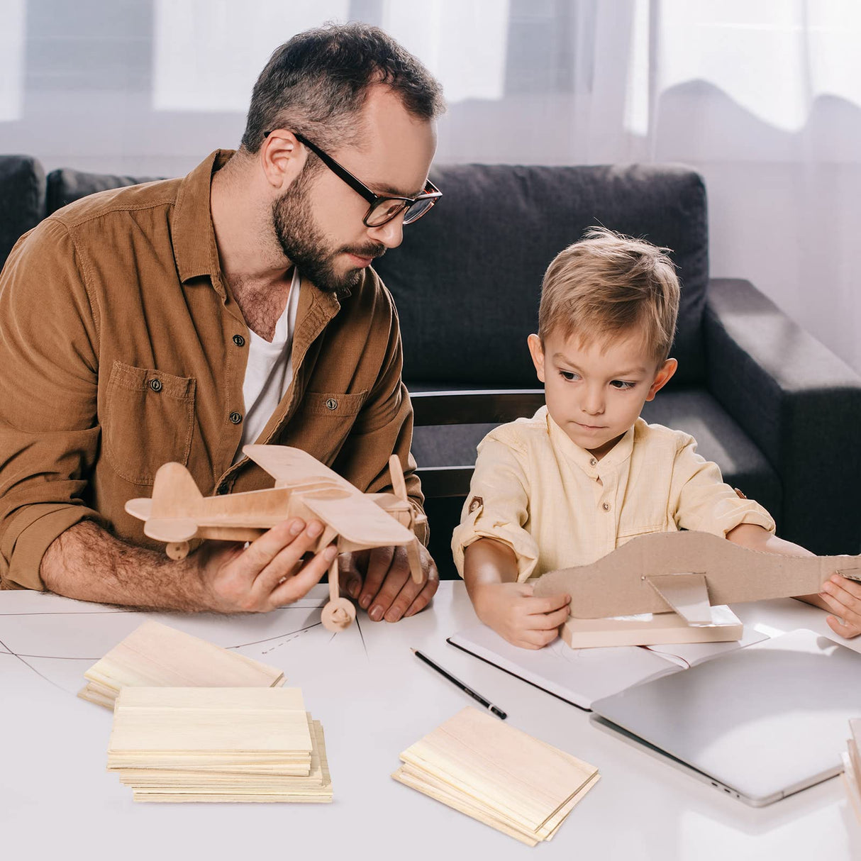 30 Pack 4 x 6 Inch Balsa Wood Sheets Thin Plywood Wood Sheets Balsa Wood Sheets for Crafts Unfinished Wood Sheets for Architectural Models Painting Qunclay