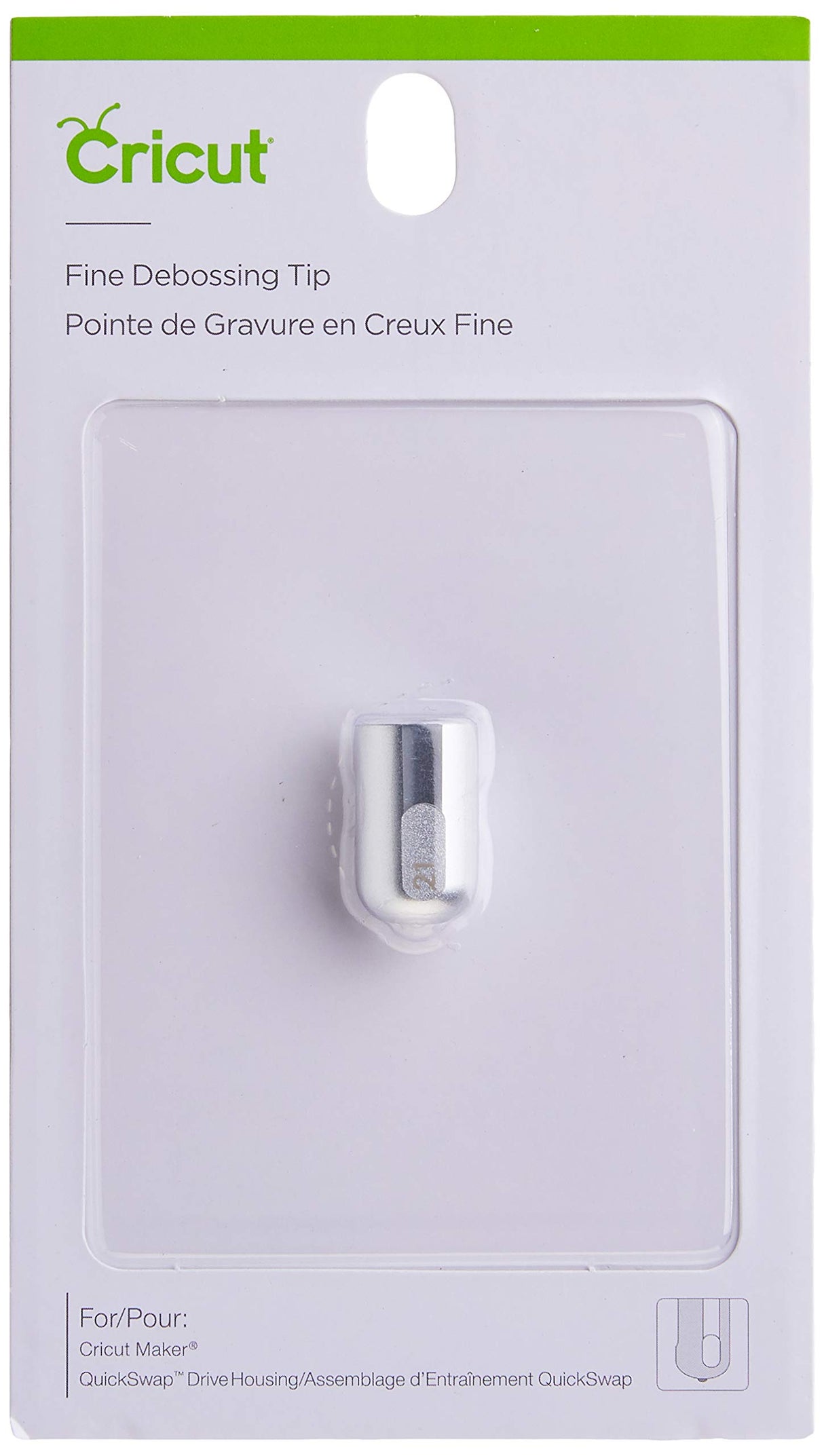 Cricut Tip, Fine QuickSwap Debossing, Silver Cricut