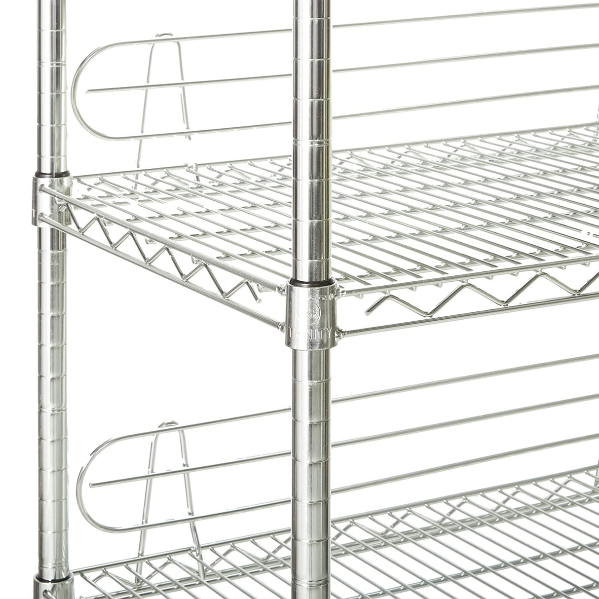 TRINITY EcoStorage Heavy Duty 6-Tier Adjustable Wire Shelving with Wheels and Backstands for Kitchen Organization, Garage Shelving, NSF Certified, TRINITY