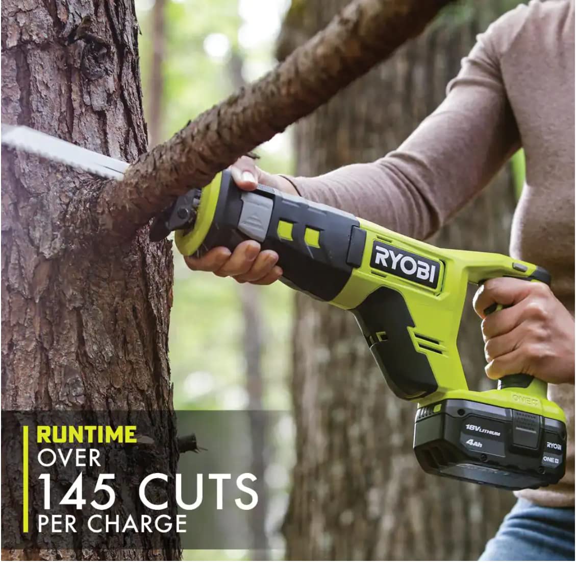 RYOBI ONE+ PCL1600K2 18V Cordless 6-Tool Combo Kit with 1.5 Ah Battery, 4.0 Ah Battery, and Charger RYOBI