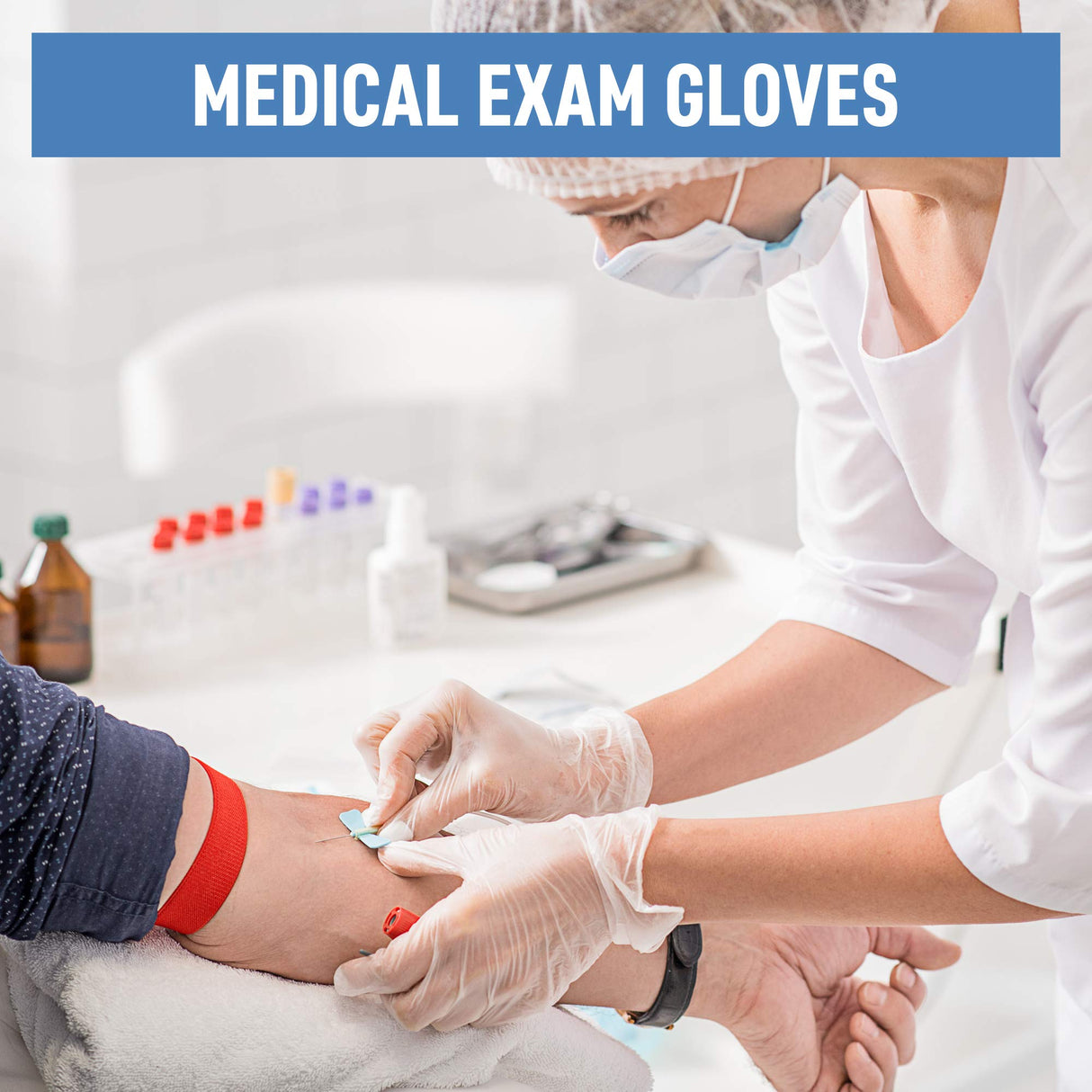 Dre Health Medium Clear Vinyl Medical Exam Gloves - Pack of 100 Dre Health