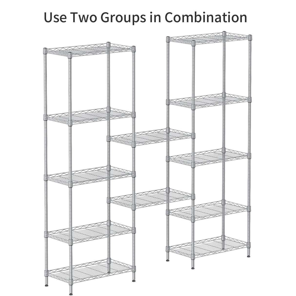 SINGAYE 6-Shelf Wire Shelving Unit, Adjustable Metal Shelves, Standing Shelf, 21.25" W X 11.41D X 69 "H (Silver) SINGAYE