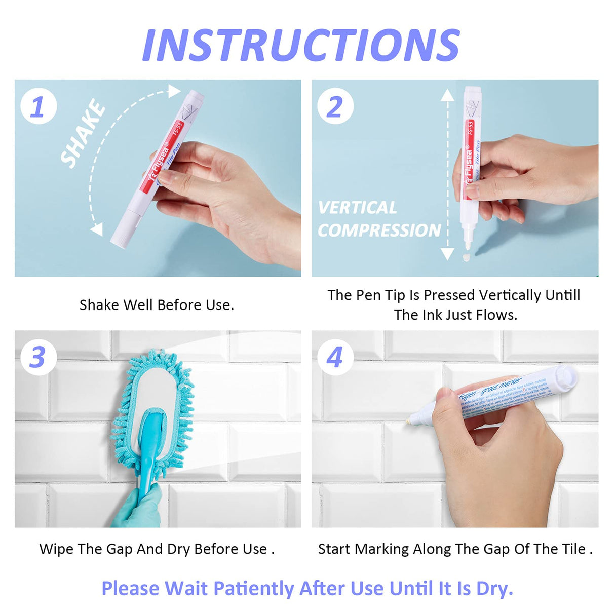 12 Pieces Grout Tile Pen Grout Restorer Pen Renew Repair Marker for Tile Wall Floor (White) Outus