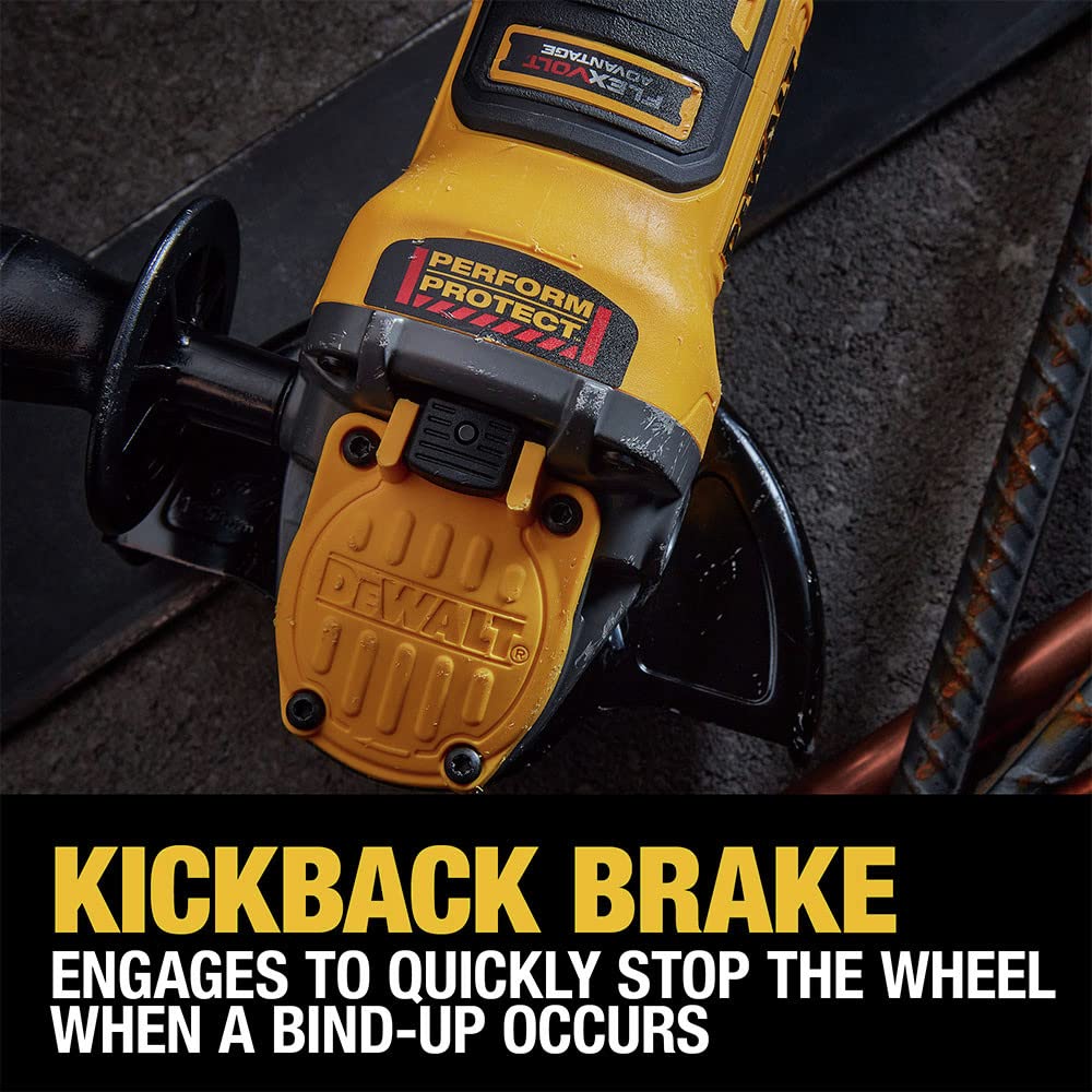 DEWALT FLEXVOLT ADVANTAGE 20V MAX* Angle Grinder, Paddle Switch, 4-1/2-Inch to 5-Inch, Tool Only (DCG416B) DEWALT