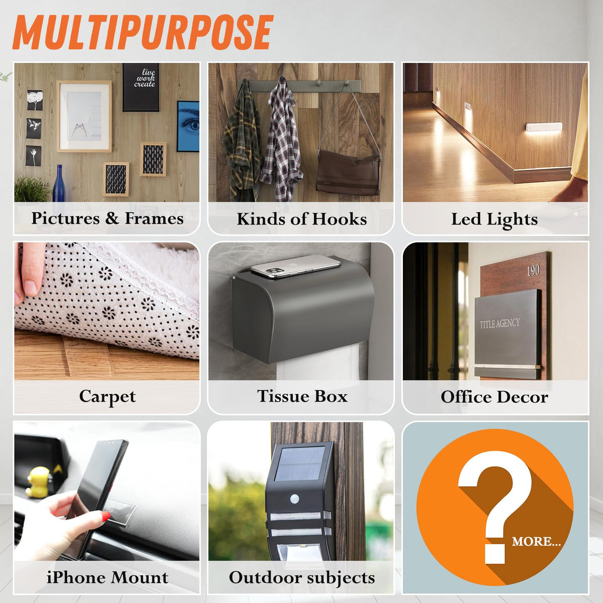 Extra Large Double Sided Tape Heavy Duty Removable 1.18 Inch x 160 Inch, Clear & Tough Nano Tape, Multipurpose Mounting Tape Picture Hanging Strips Wotec