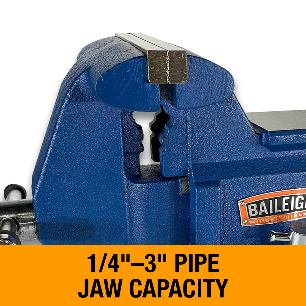 Baileigh Industrial Bench Vise, 6-1/2" Jaw Width, 7" Max Opening (BV-6I) Baileigh