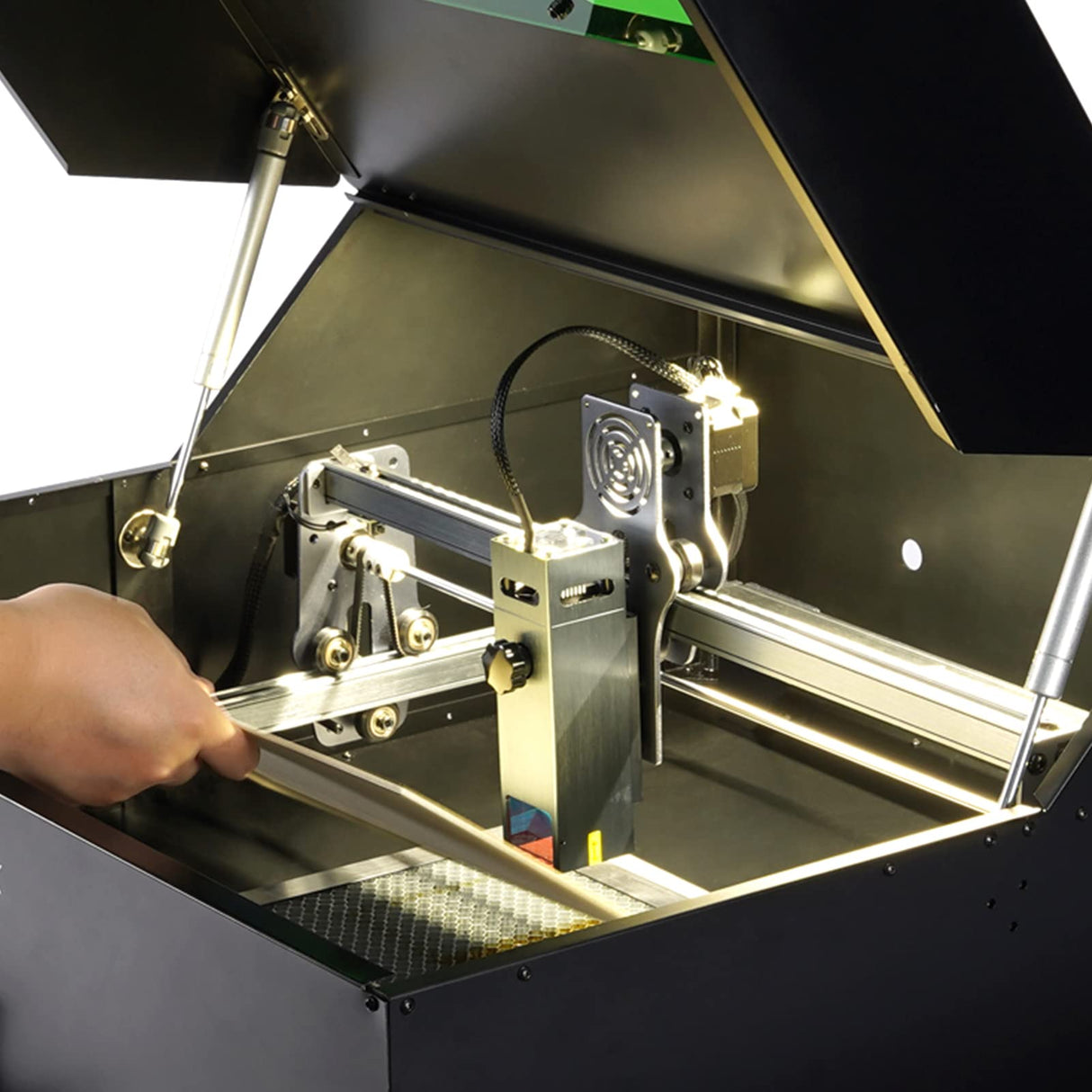 Laser Engraver Enclosure, Laser Cutting Machine Cover Laser Cutter Cover Cutter Engraving Cutting Machine Protective Cover for A5 Series AUNMAS