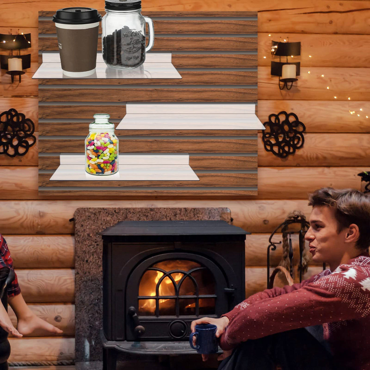 4 x 10 Inch Slatwall Shelves Hanging Slatwall Accessories Clear Slatwall Shelf Plastic Shelves for Wall, Home Shoe Stores Boutiques Supplies (Clear, Kathfly