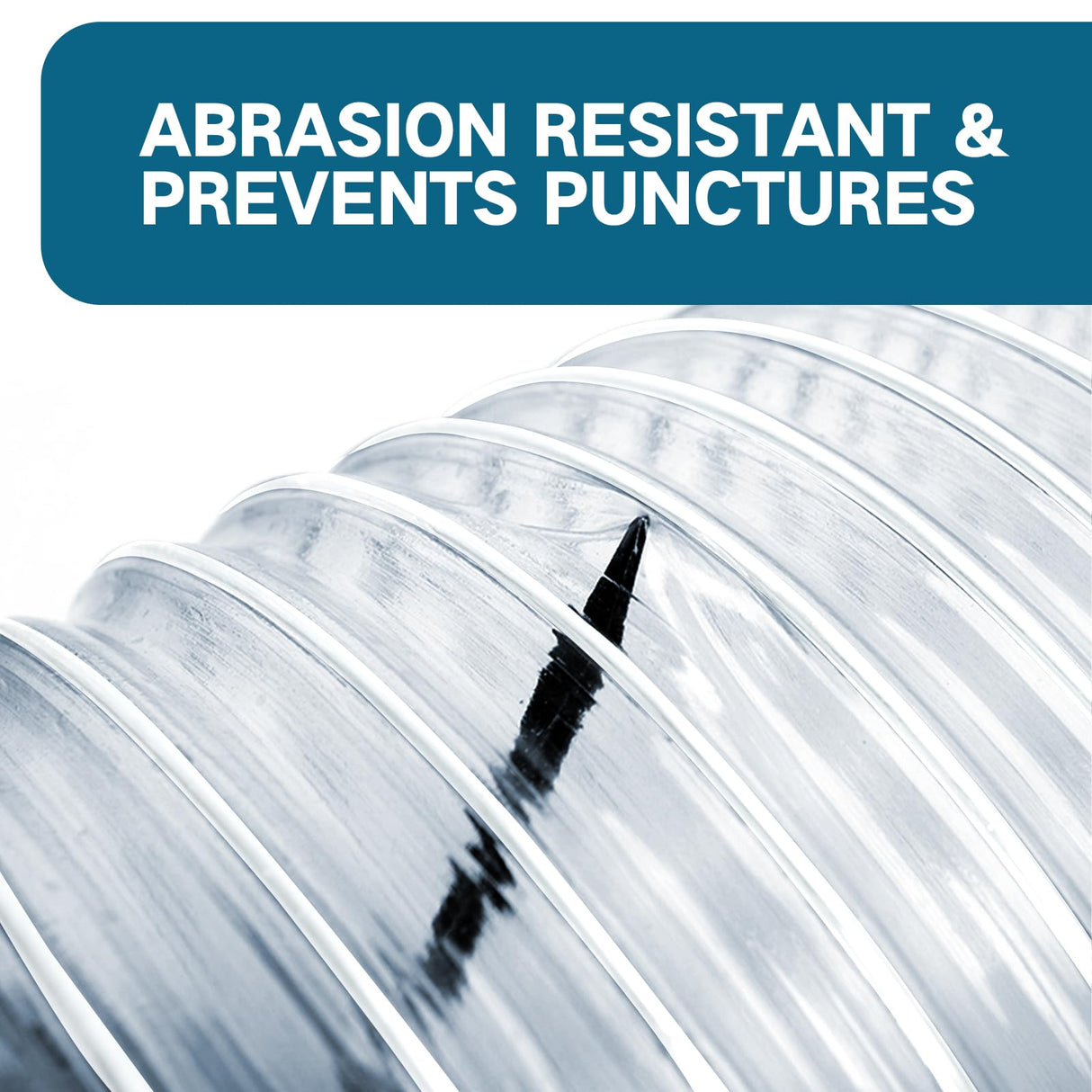 Heavy PVC Dust Collection Hose 4" x 10', Puncture Resistant PVC Dust Collection Hose with Carbon Steel Wire Coil, Flexible Clear PVC Fume Collection Qucship