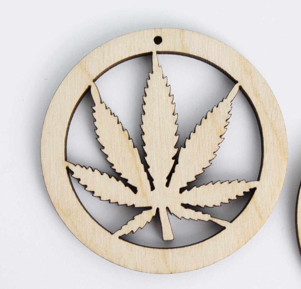 ALL SIZES BULK (12pc to 100pc) Unfinished Wood Wooden Laser Hemp Leaf Marijuana Cannabis Hoops Cutout Dangle Earring Jewelry Blanks Shape Crafts Made Texan Wood Crafts