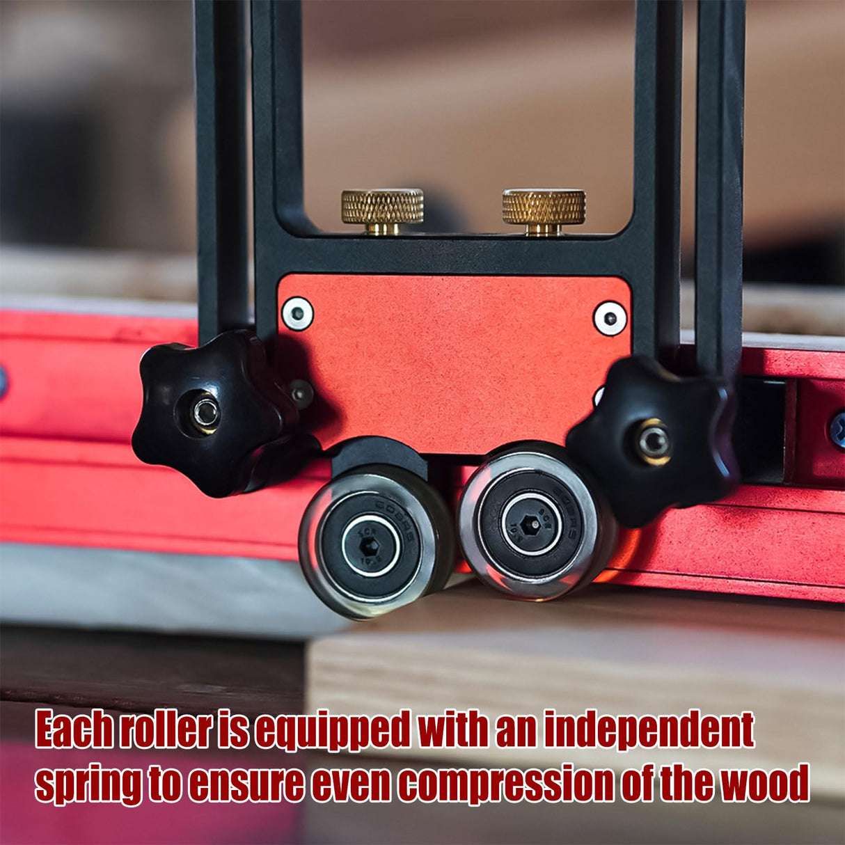 Aepiraza Bearing Roller Feather Boards, Aluminum Alloy Multi-Purpose Dual Bearing Roller Feather Loc Board Woodworking Table Saw Pressing Feeder Aepiraza