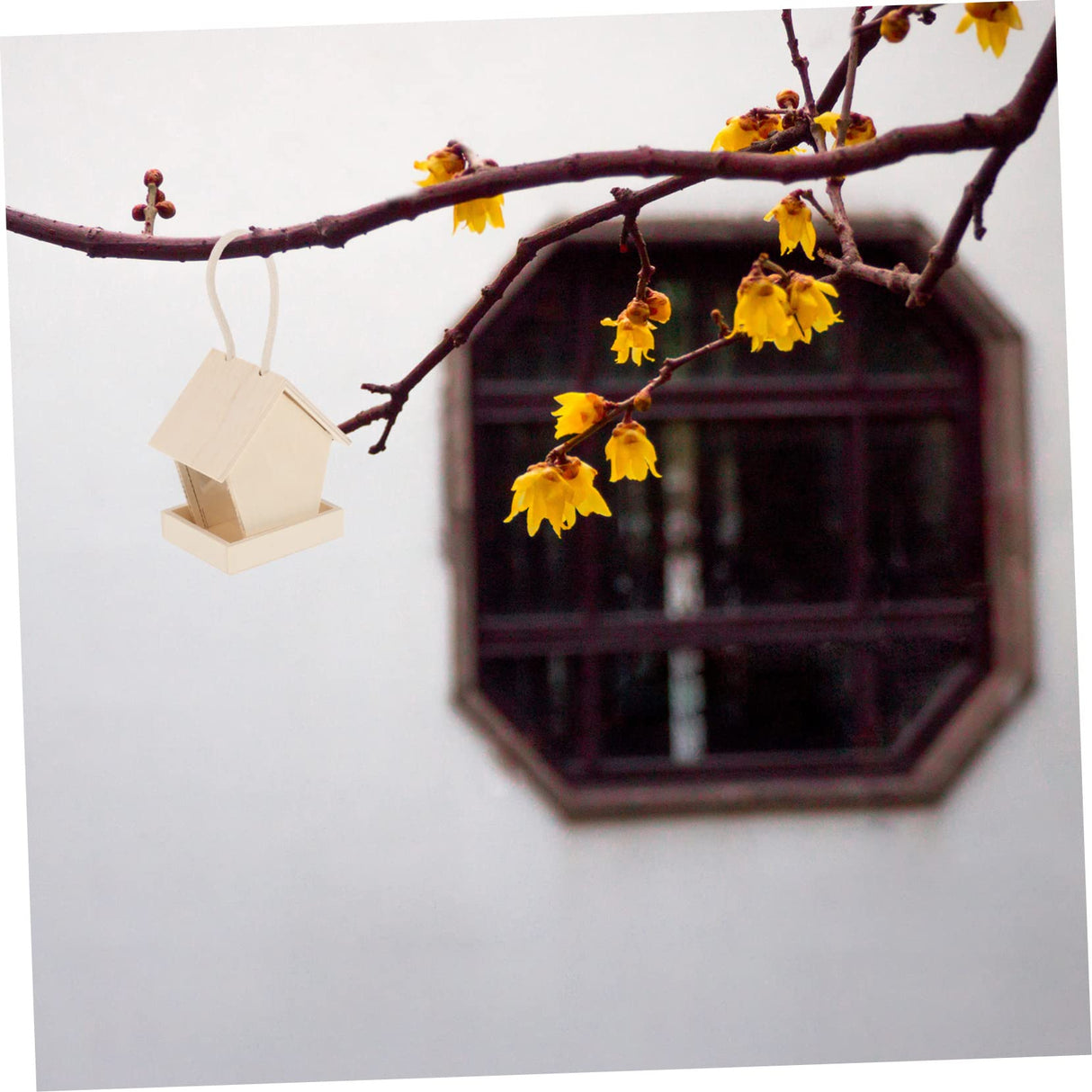 Yardwe 3pcs Wooden Bird Feeder Hanging Bird House Outdoor Bird House Unfinished Wooden Birdhouse Wooden Birdhouses to Paint Outside Bird Feeder Yardwe