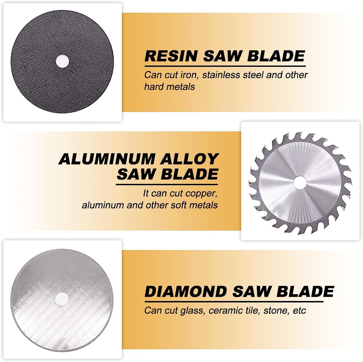 Yaegoo 4" Mini Table Saw, 60W 110V Portable Miter Saw Hobby Table Saw Bench Electric Cutting Machine for DIY Handmade Woodworking Crafts, 3 Blades Yaegoo