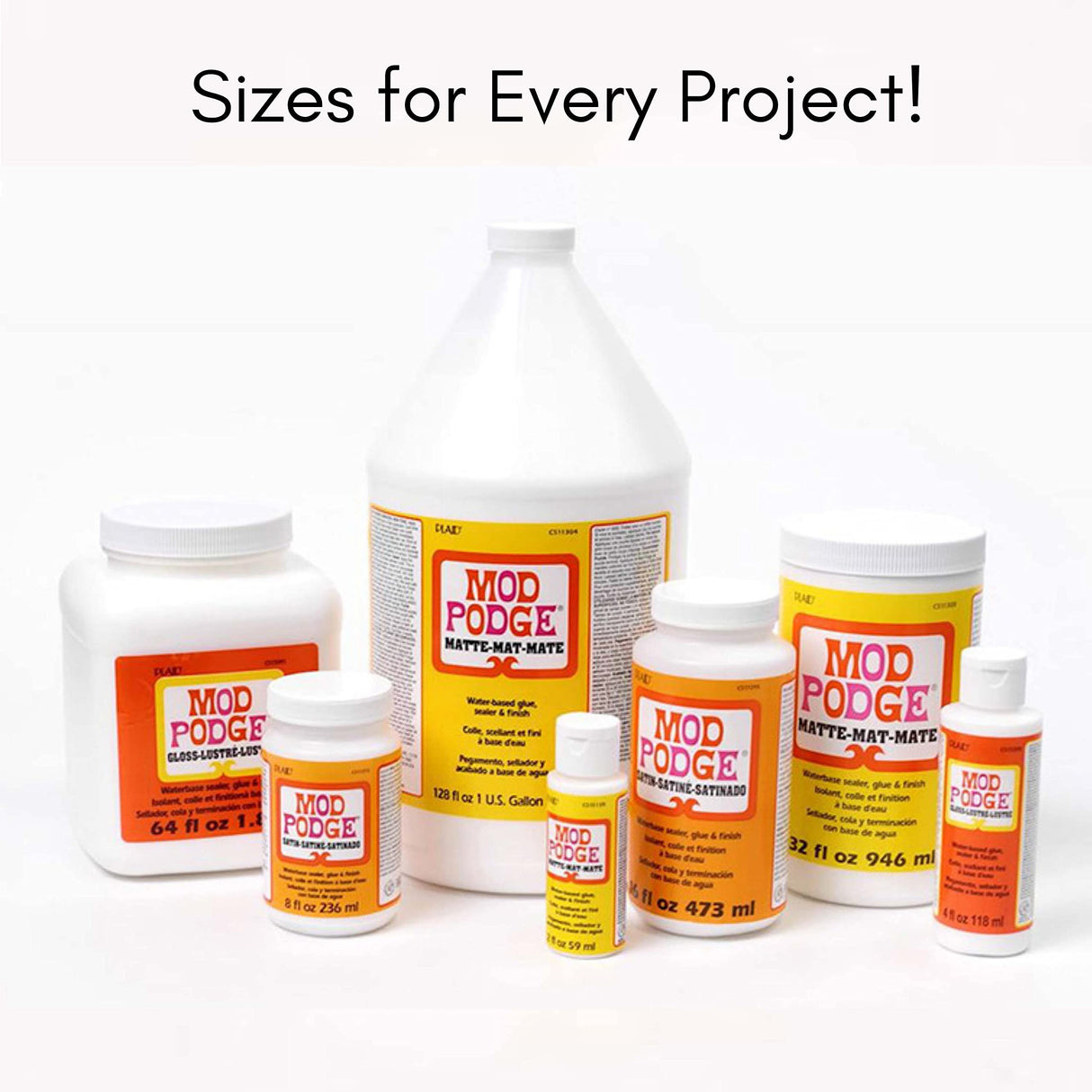 Mod Podge CS11304 Waterbase Sealer, Glue and Finish, 128 oz, Matte Mod Podge