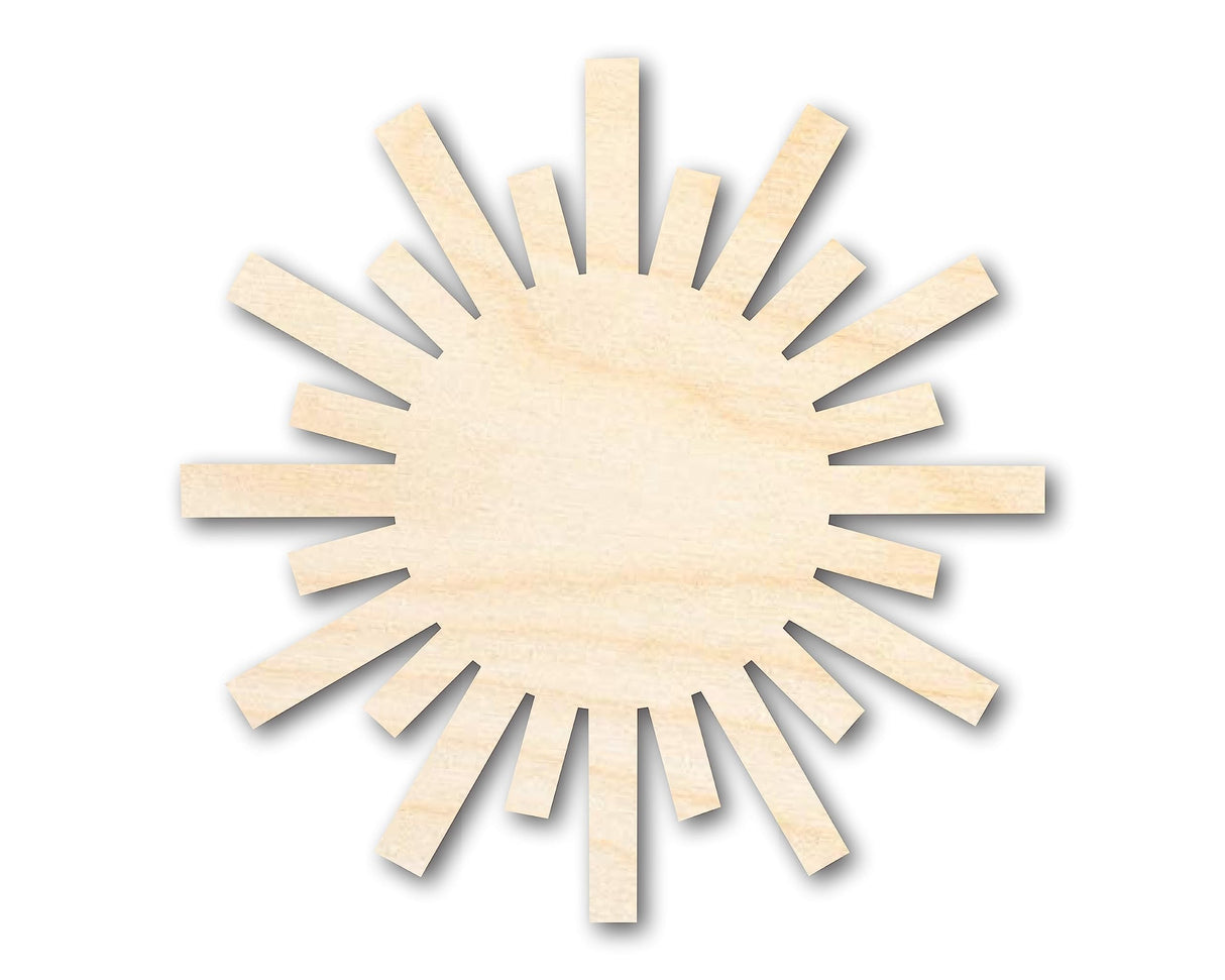Unfinished Wood Paper Sun Shape | Summer Craft Cutout | up to 24" DIY 8" / 1/8" 24 Hour Crafts