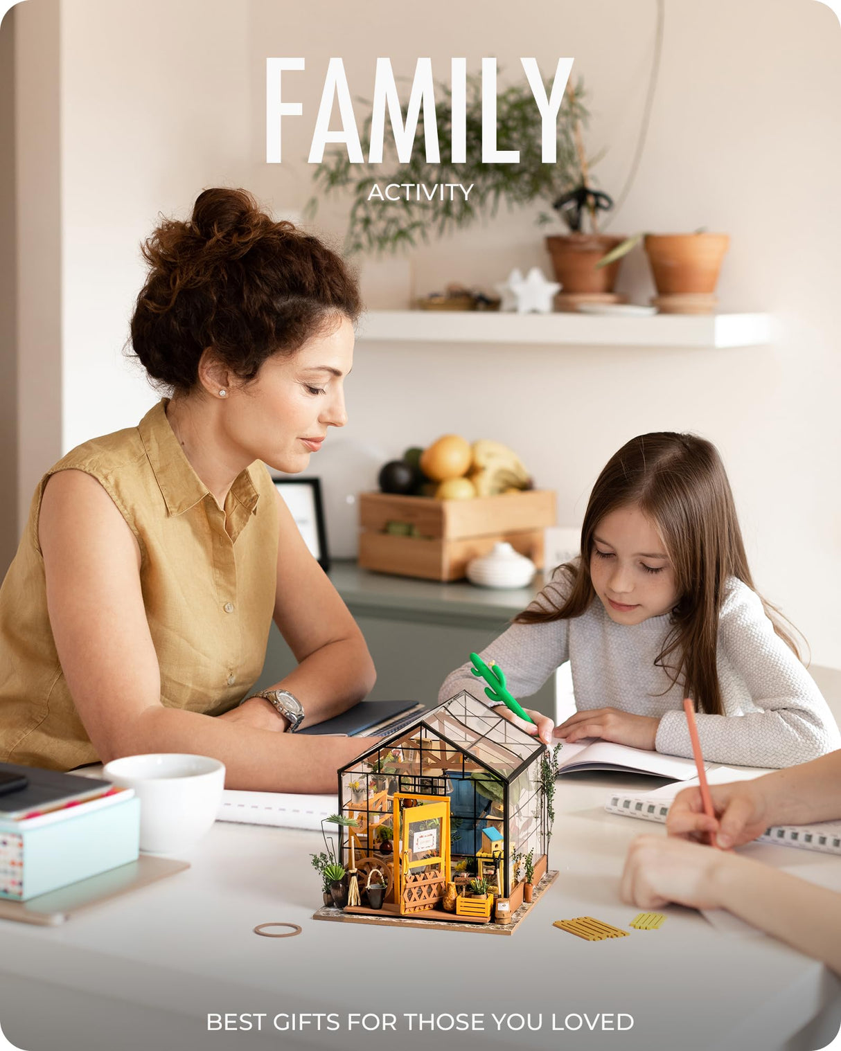 Rolife DIY Miniature House Kit Greenhouse, Tiny for Adults to Build, Mini House Making Kit with Furnitures, Halloween/Christmas Decorations/Gifts for Rolife