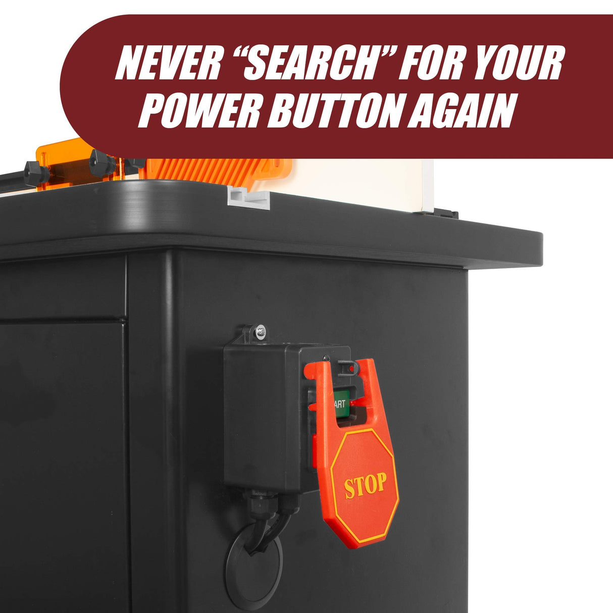 Fulton 110V Single Phase On/Off Switch with Large Stop Sign Paddle for Easy Visibility and Contact for Quick Power Downs Ideal for Router Tables Fulton