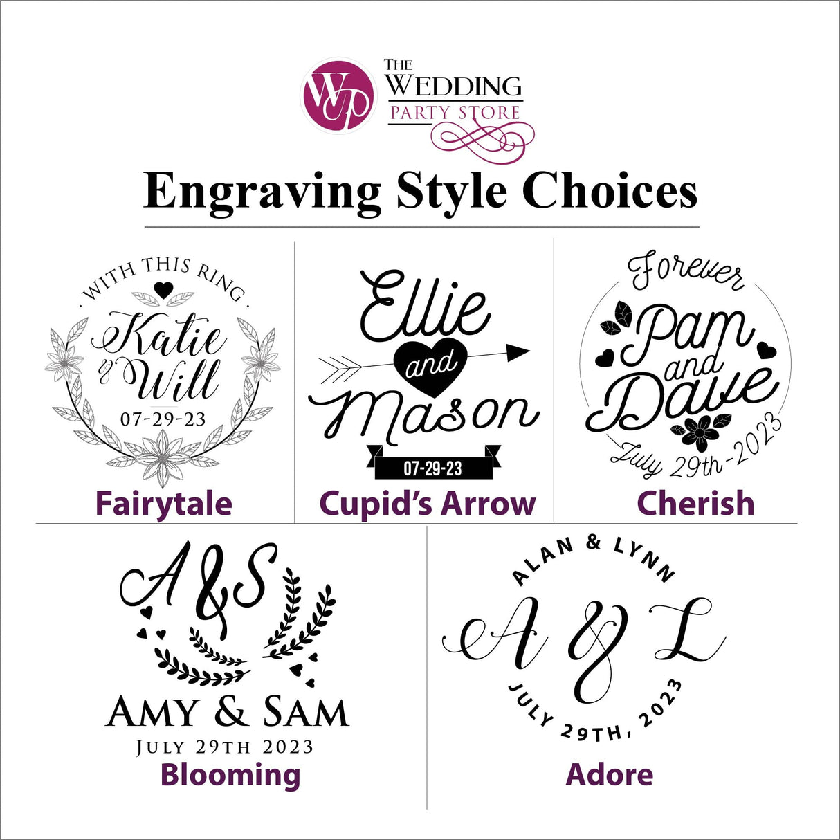 The Wedding Party Store, Custom Engraved Ring Box Holder - Personalized Rustic Round Wood Ring Bearer Wedding Box The Wedding Party Store