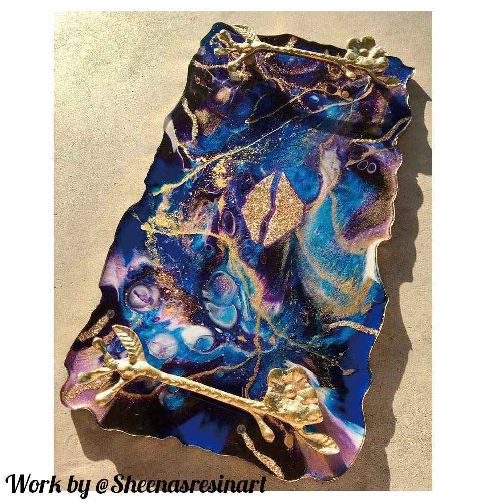 ResinWorld 2 Pack Large Silicone Molds Epoxy Resin Geode Tray Mold DIY for Making Resin Tray ResinWorld