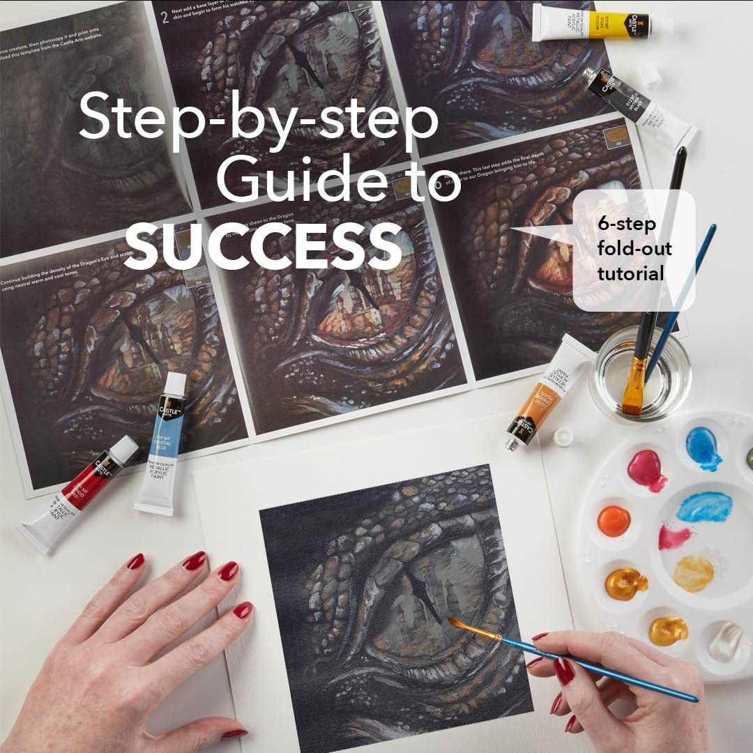 Castle Art Supplies 24 Piece Metallic Acrylic Tube Set | 24 x 12ml Tubes for Adult Artists, Beginners and Crafters, Add Shimmering Quality on Variety Castle Art Supplies