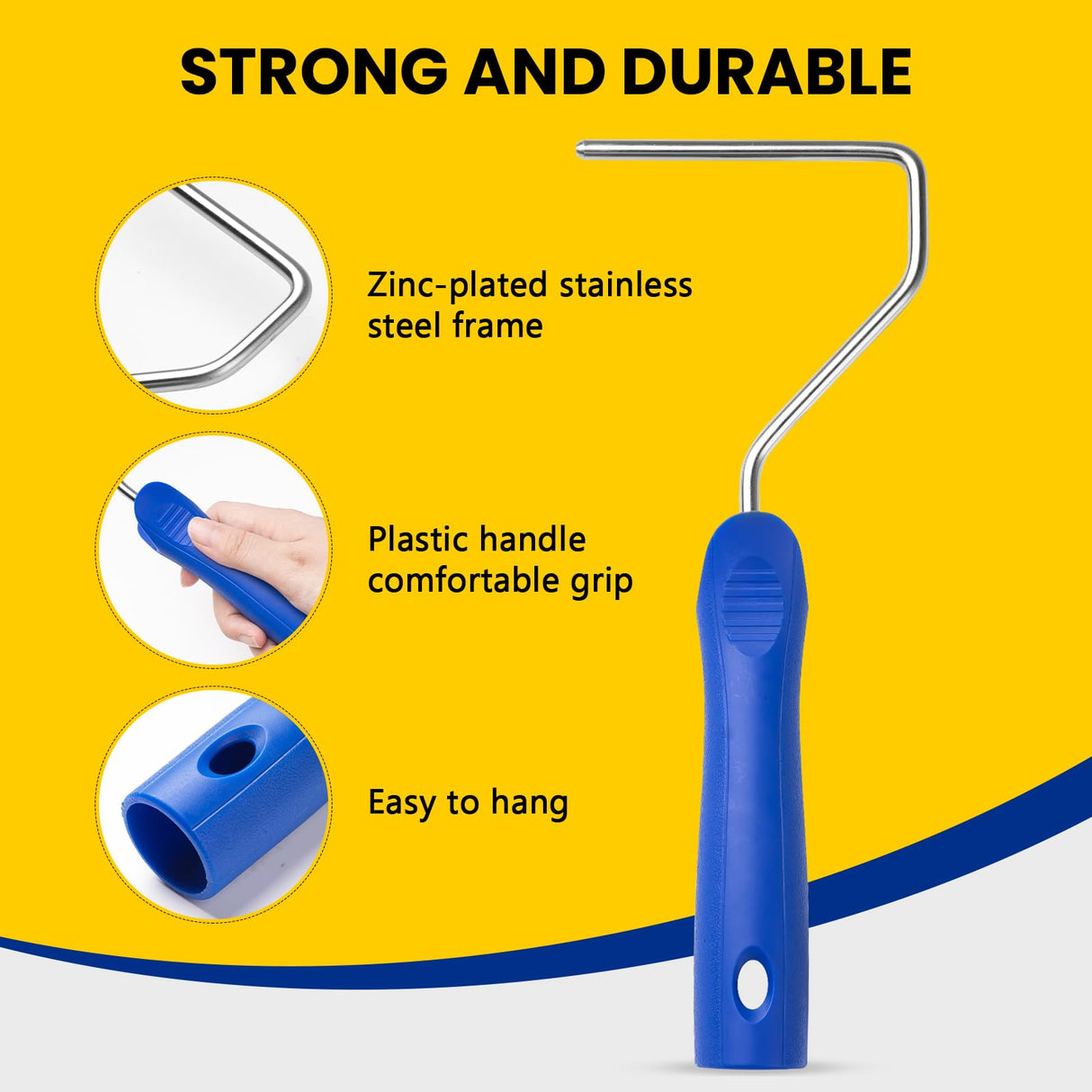 Mister Rui Paint Roller Kit, 16 Pack, 4 Inch Microfiber Paint Rollers, Small Paint Roller Covers, Disposable Paint Tray Liner and Frame, Mini Rollers Mister Rui