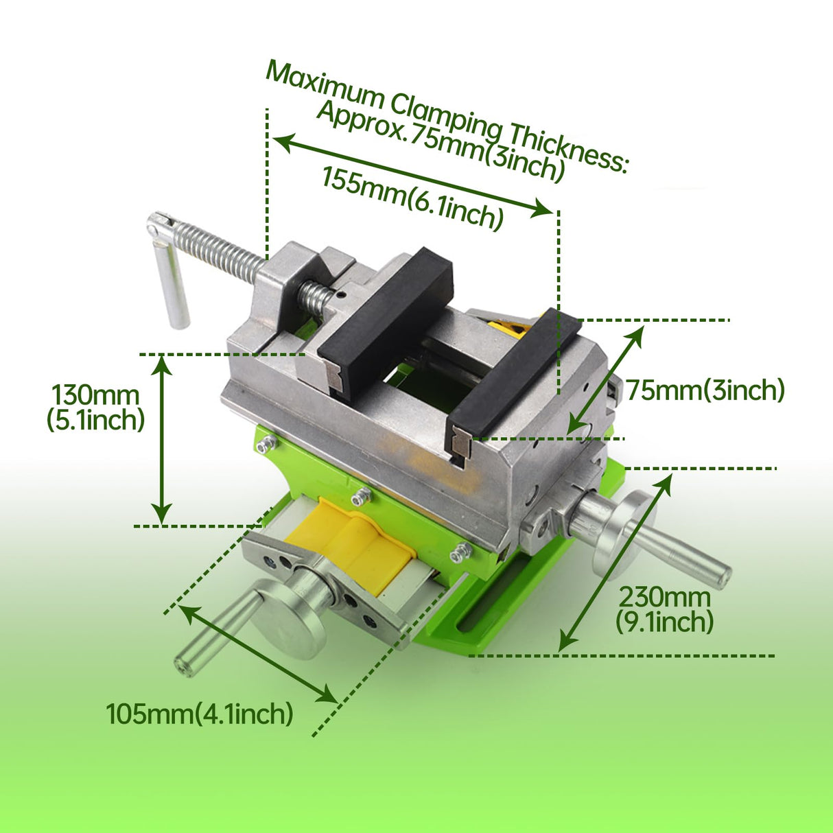CNCTOPBAOS 3" Cross Slide Vise for Mill and Drill Press,3 Inch Cross Sliding Flat Vise,Aluminum Alloy 2 Way Movement X-Y Compound Bench Top CNCTOPBAOS