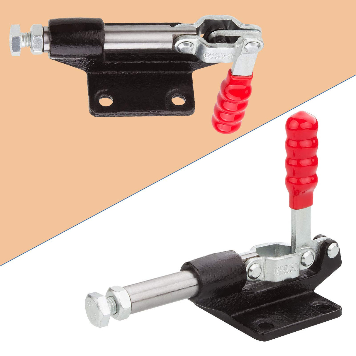 4 PCS Push Pull Adjustable Toggle Clamp, Quick Release Hand Tool for Woodworking, 500Lbs Holding Capacity Toggle Latch, GH-305C Stroke Clamp for FengWu