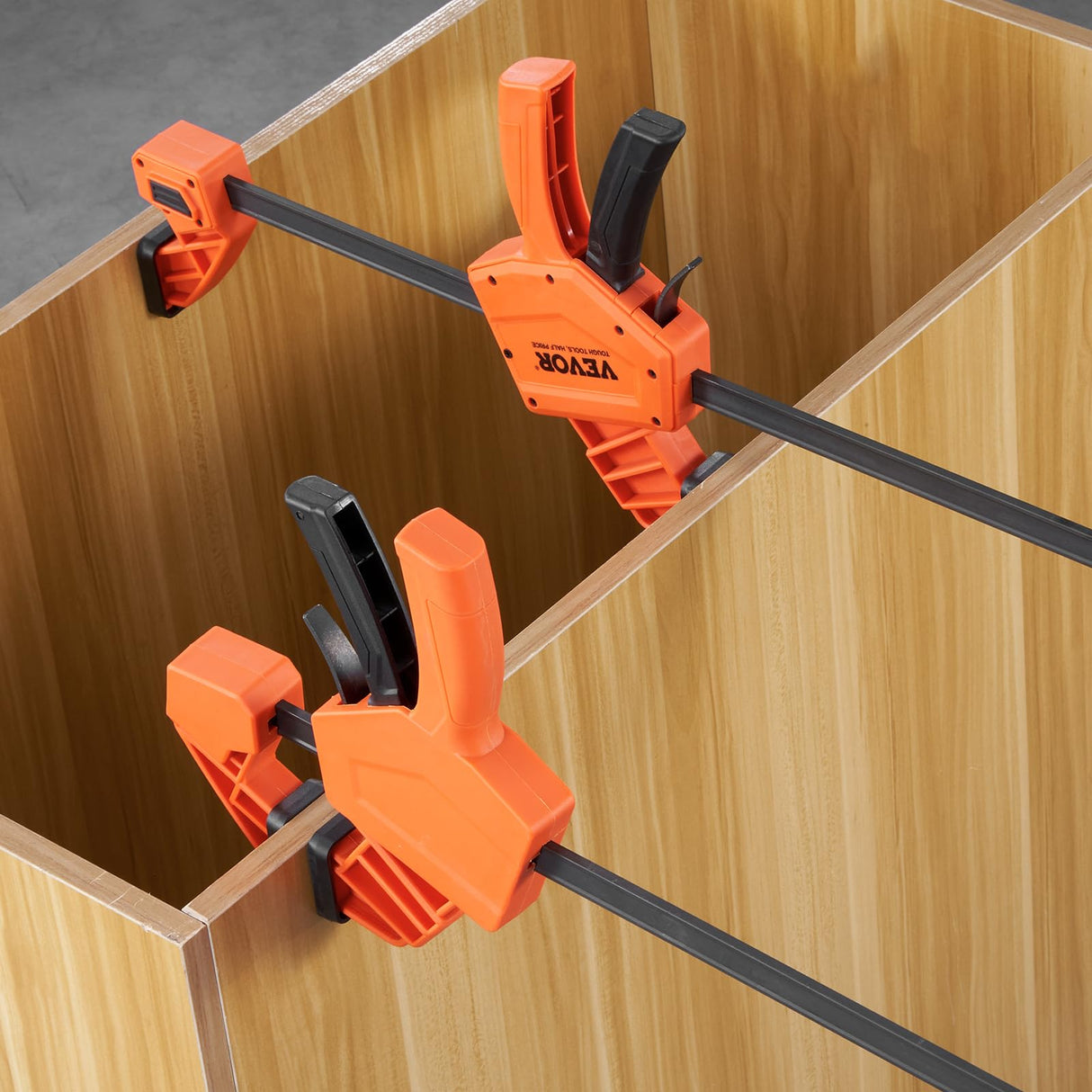 VEVOR Bar Clamps for Woodworking, 2-Pack 24" One-Handed Clamp/Spreader, Quick-Change F Clamp with 300 lbs Load Limit, High-strength Plastic and VEVOR