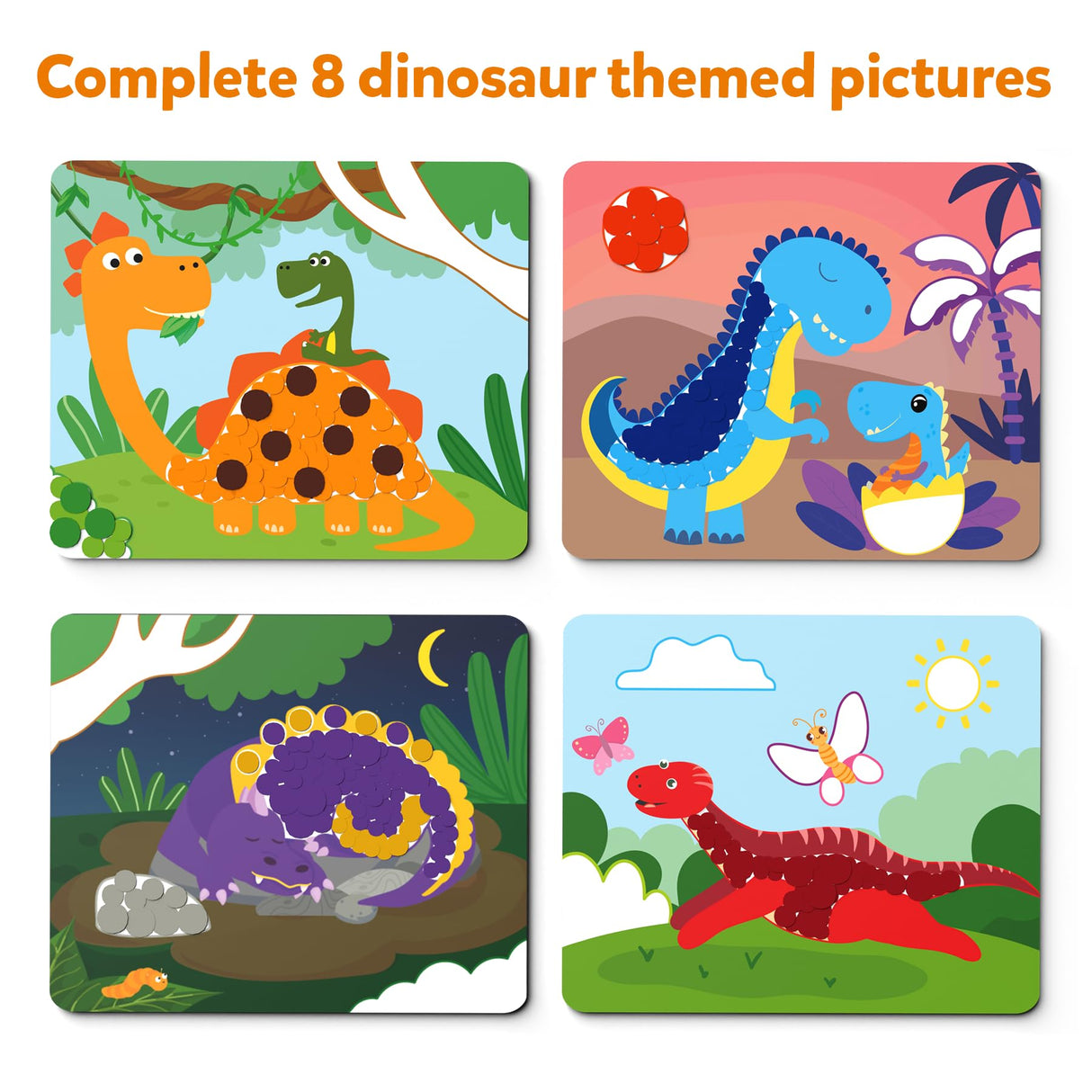 Skillmatics Dot It Dinosaurs Theme & Fun with Foam Underwater Animals Theme Bundle, Art & Craft Kits, DIY Activities for Kids Skillmatics