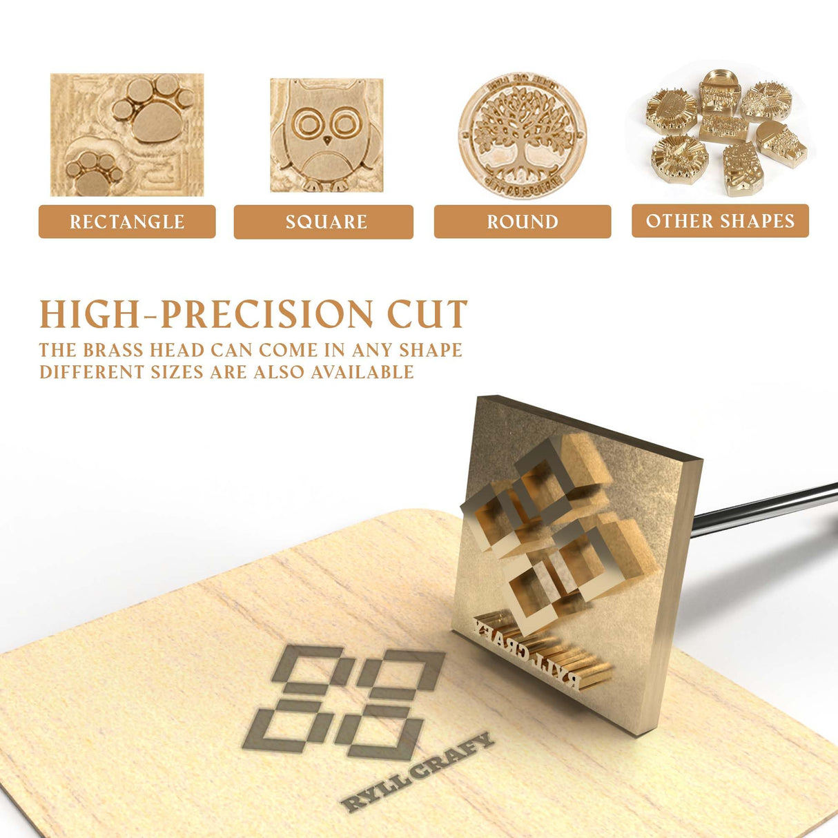 Custom Metal Branding Iron for Wood, Food & Leather - Personalised Stamp Kit for Logo, Name & Designs TESFANS
