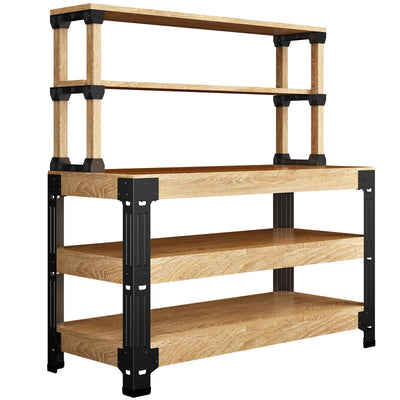 FLEXIMOUNTS Universal Steel Work Bench Leg Kit, Garage Storage Shelving Frame Workbenches Customizable in Sizes and Colors, Maximum 96" Length, 48"