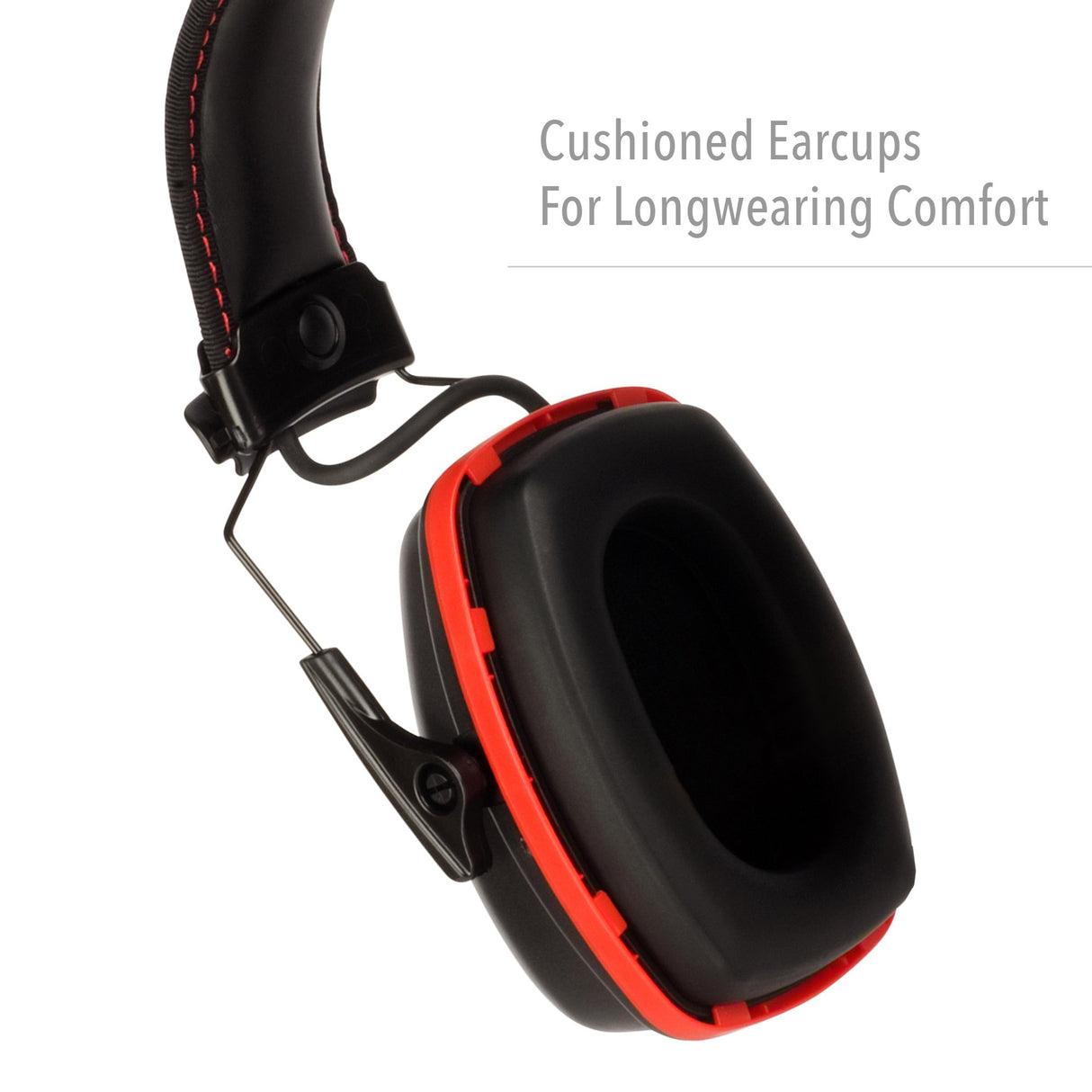 Honeywell Retail Sync Wireless Earmuff with Bluetooth 4.1 (RWS-53016), Black With Red Accents Honeywell