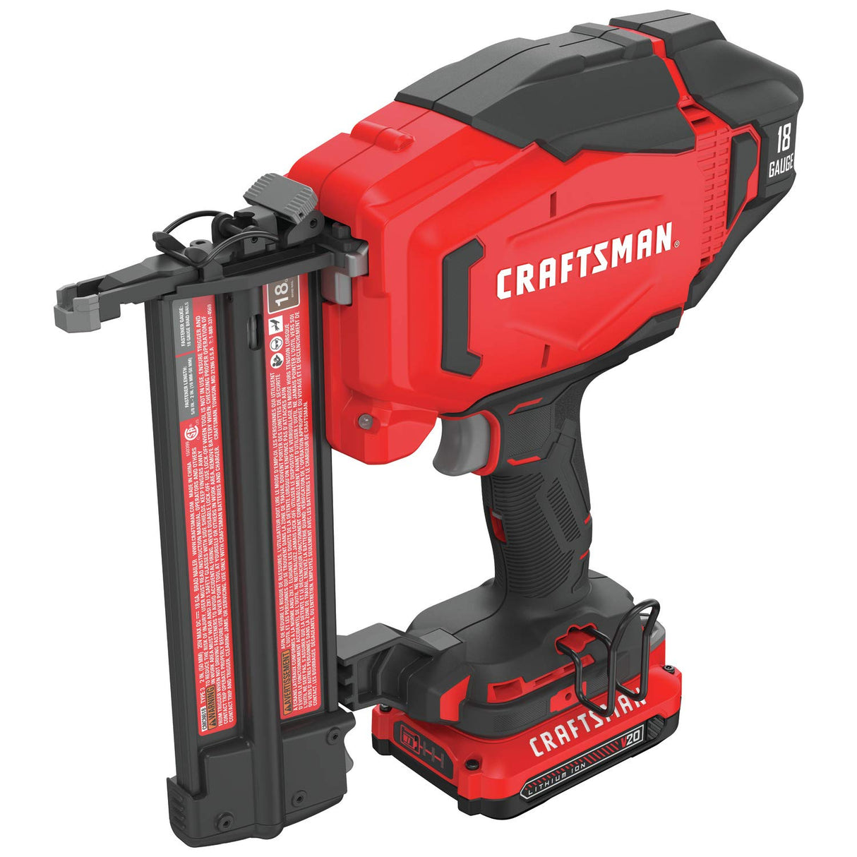 CRAFTSMAN V20 Cordless Brad Nailer Kit, 18GA (CMCN618C1) Craftsman