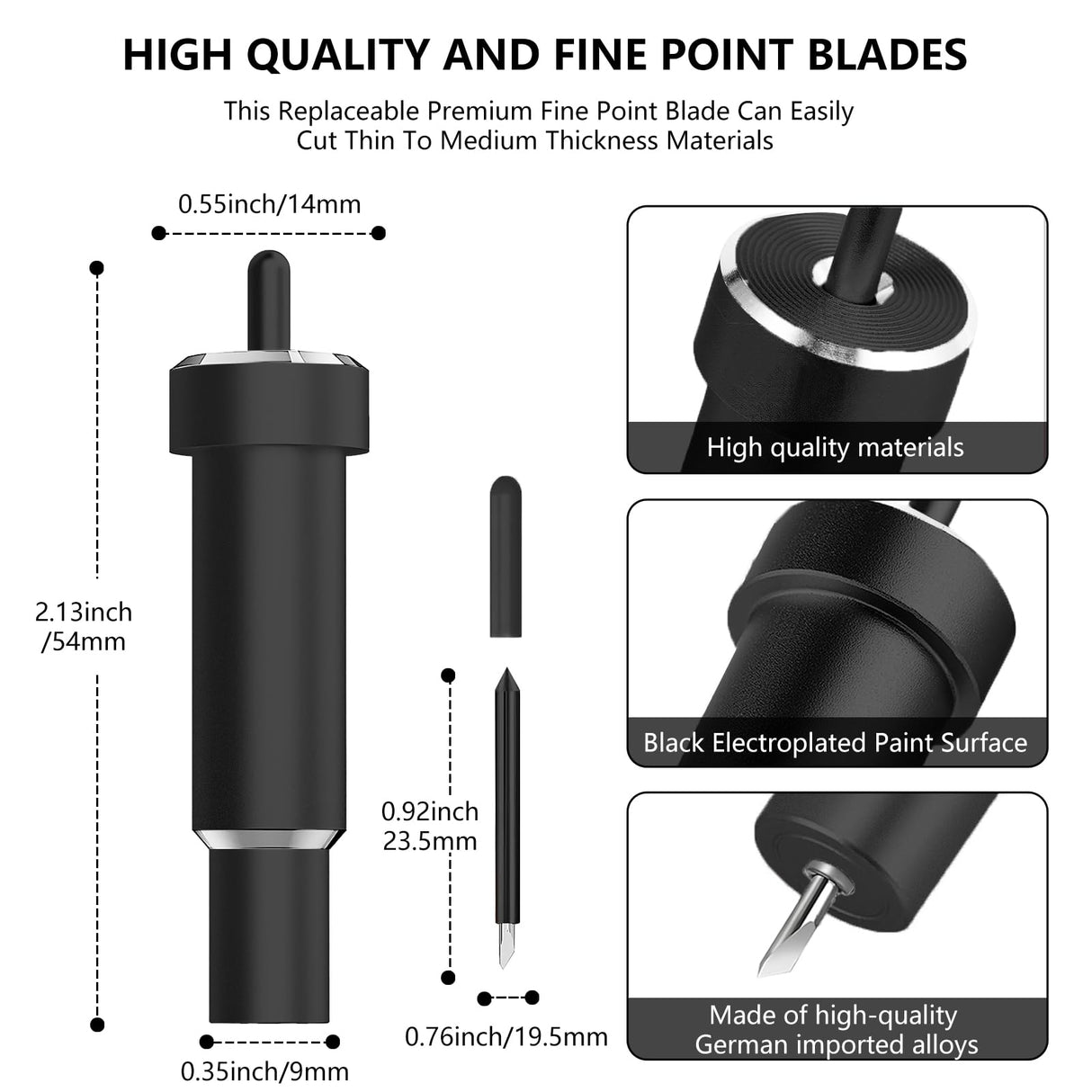 Deep Cut Blade for Cricut Maker 3/Maker/Explore 3/Air 2/Air/One/Venture,60° Deep Point Blade and Housing for Cutting Metallic/Genuine Leather, UTNVBTR