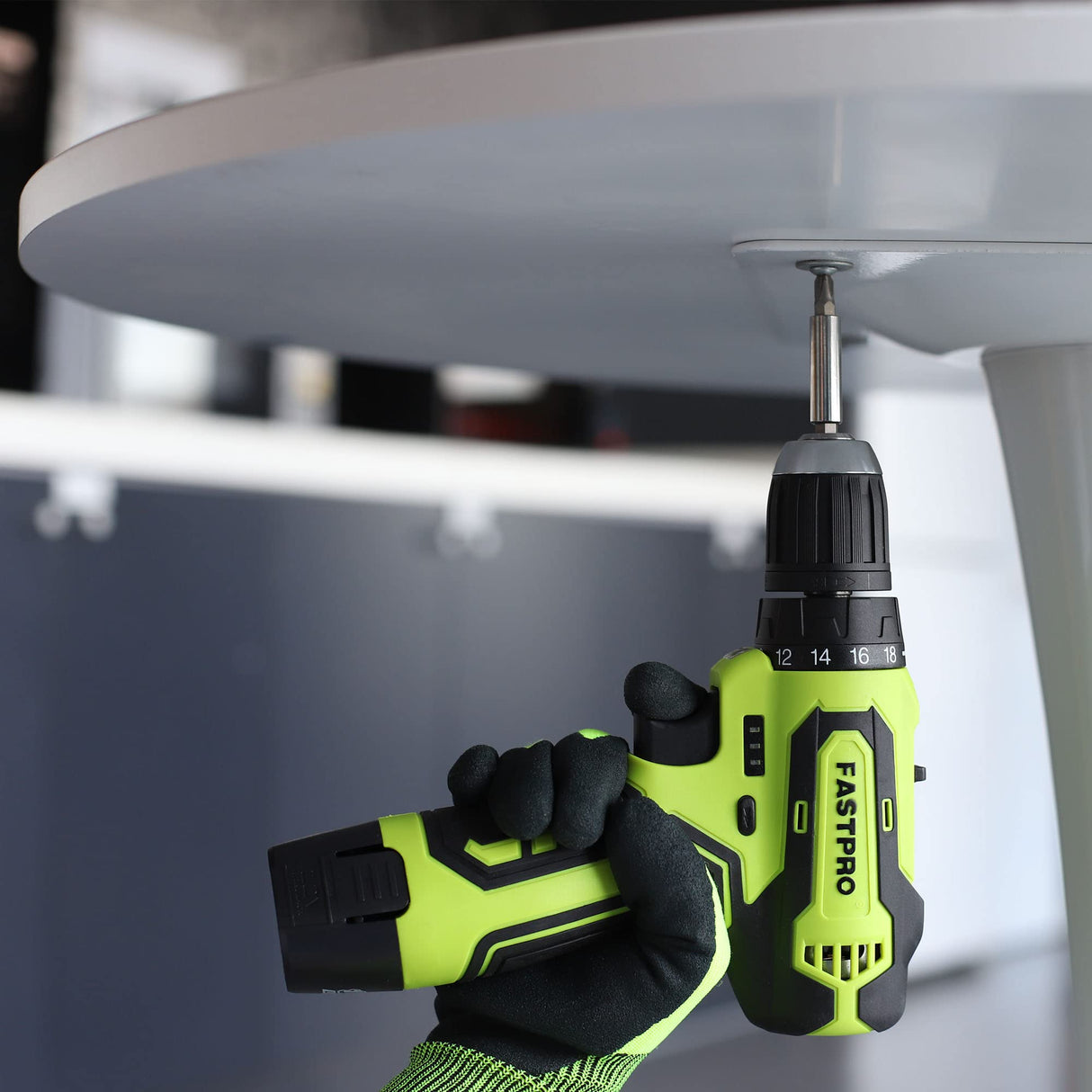 FASTPRO 160-Piece Home Tool kit with Drill, 12V Cordless Lithium-ion Drill Driver and Household Repairing Tool Set with Storage Case, For DIY, Home FASTPRO