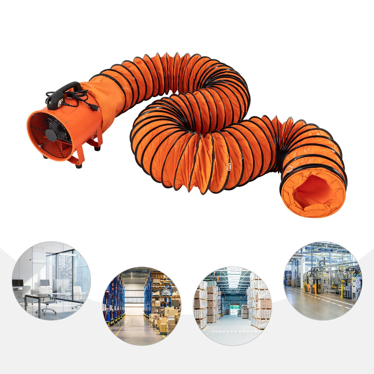 GDNTMU Exhaust Fan Ventilation Paint Booth Utility Blower, Utility Blower Fan, Portable Ventilation Fan, Fume Extractor for at Home and Job Site (10 GDNTMU