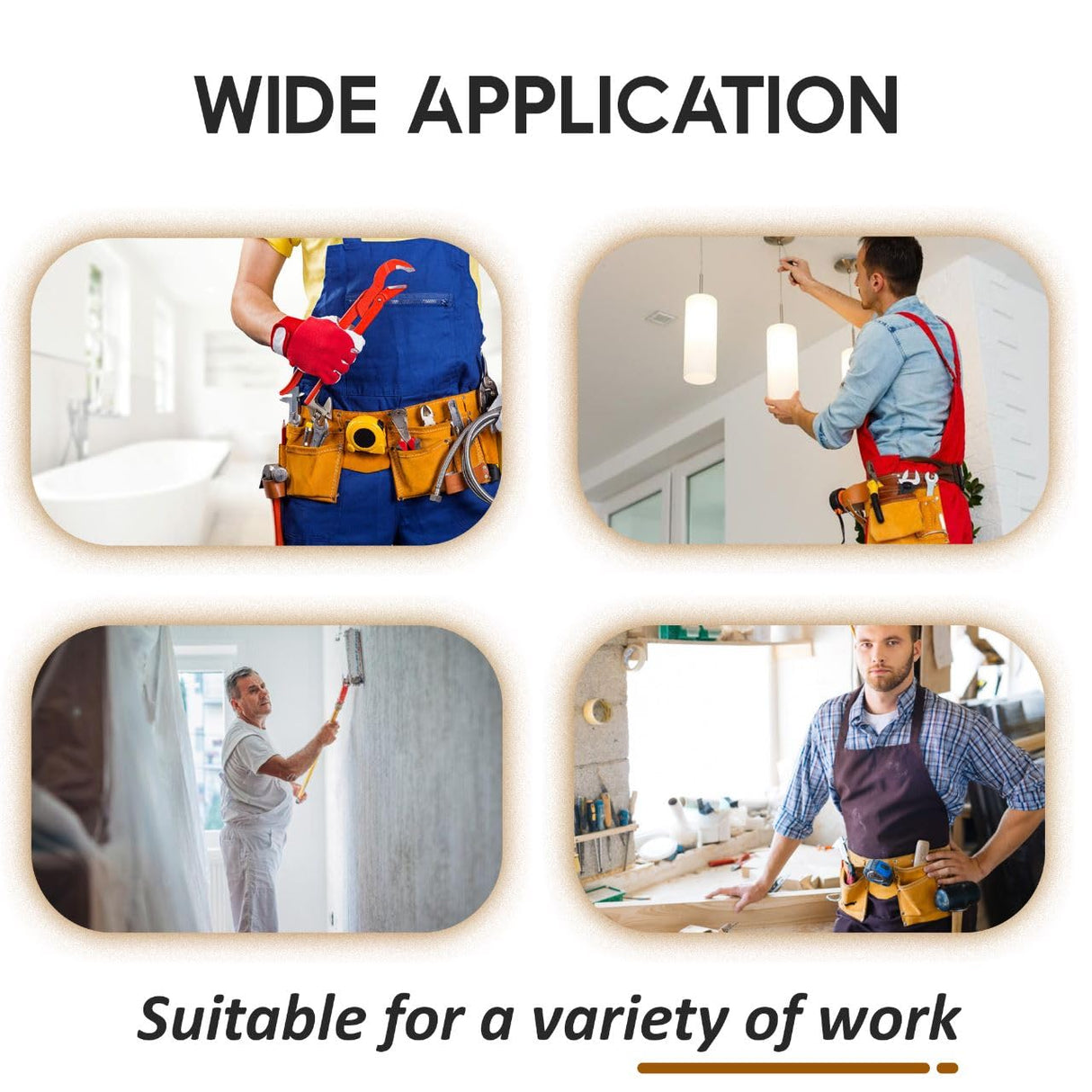 AP-Leather PRO-19 100% Genuine Full Grain Leather Tool Belt/Pouch/Bag, Tool Belt with Suspenders, Comfort Back Support Tool Pouches with Suspenders AP LEATHER