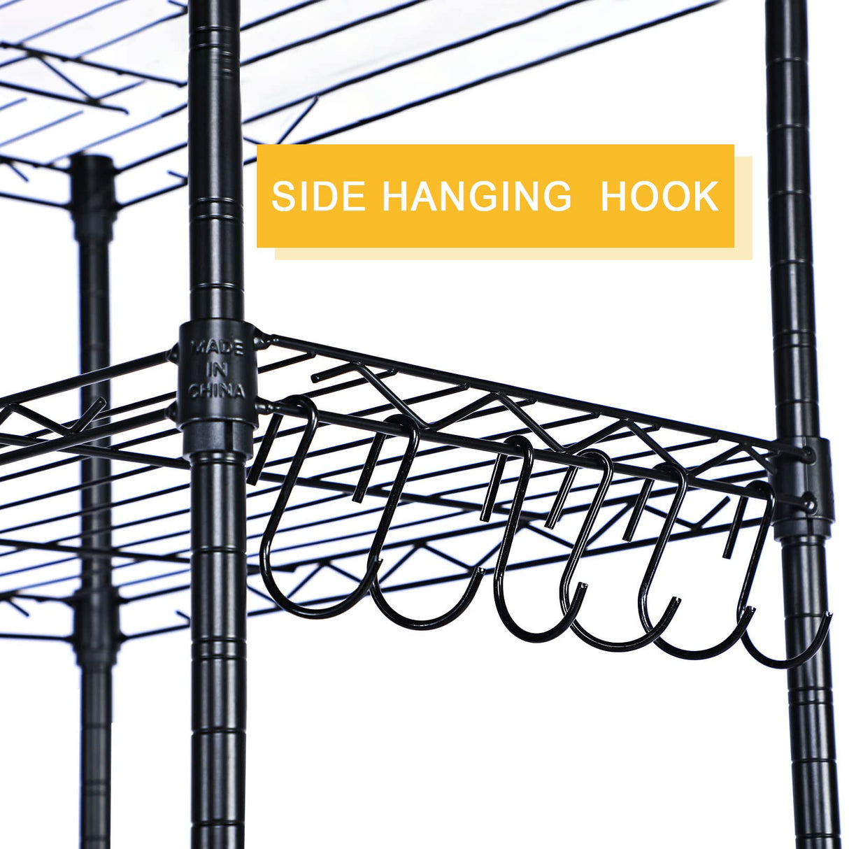 Simple Deluxe Heavy Duty 3-Shelf Shelving with Wheels, Adjustable Storage Units, Steel Organizer Wire Rack, Chrome Simple Deluxe