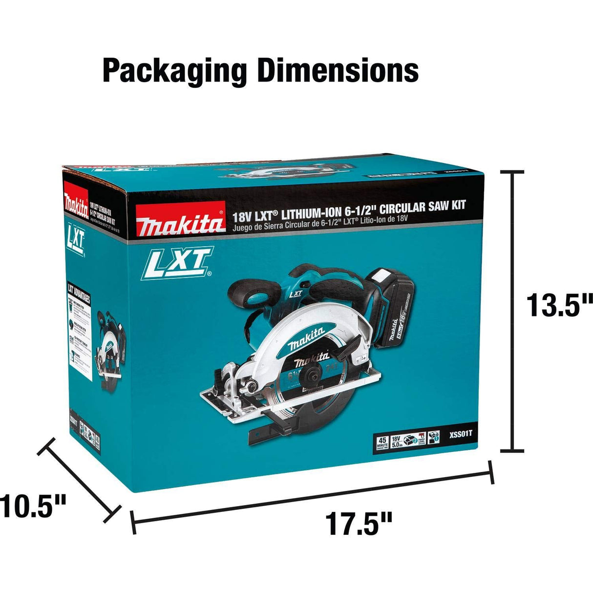 Makita XSS01T 18V LXT Lithium-Ion Cordless 6-1/2" Circular Saw Kit (5.0Ah) Makita