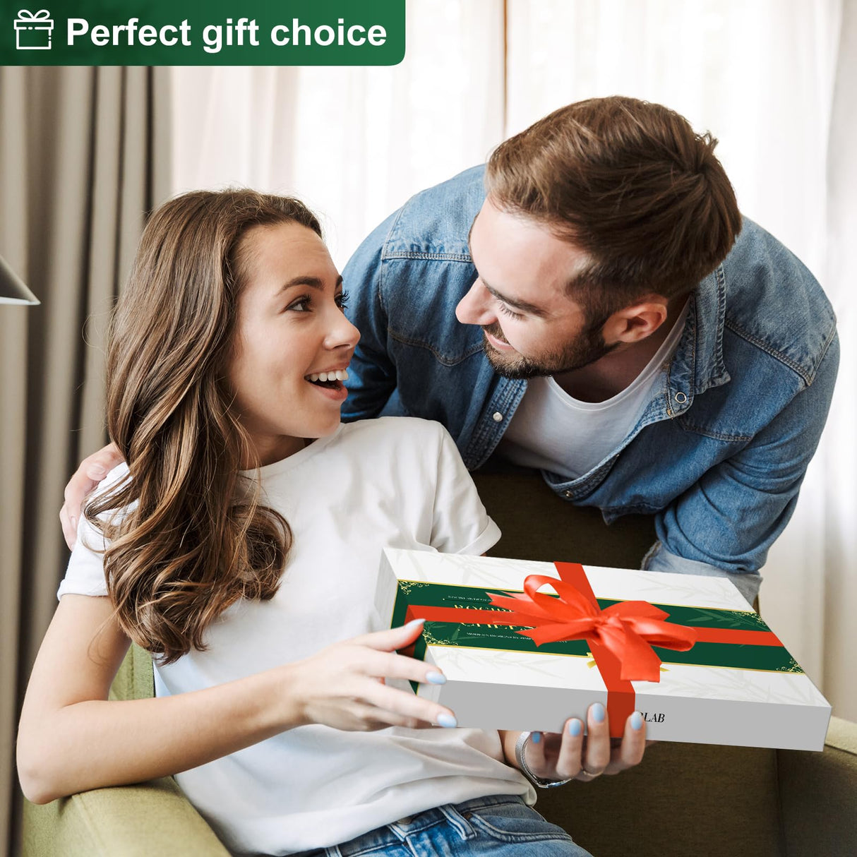 ROCIRLAB Bamboo Charcuterie Boards (23"×11"×0.8") and Knife Set, Lightweight Cheese Board and Platter, Unique Gift for Housewarming, Anniversary & ROCIRLAB