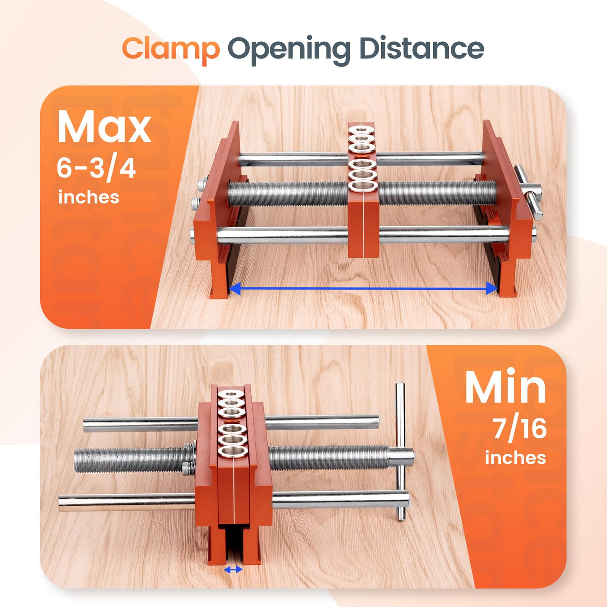 Neitra Self Centering Doweling Jig - 6 Drill Guides for Straight Holes, Adjustable Width Up to 6.75", All Metal Drilling Hole Kit for Wood Dowel Jig, Neitra