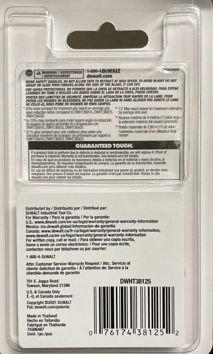 Dewalt Atomic Compact Series 25' Tape Measure DEWALT