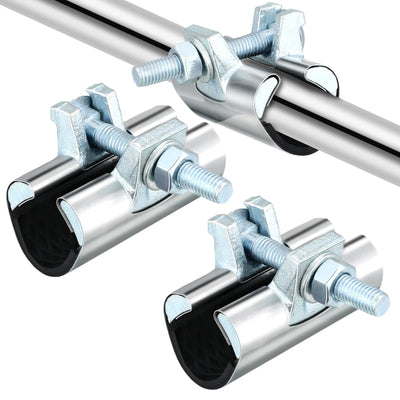 Tandefio 2 Pcs IPS Pipe Repair Clamp 304 Stainless Steel Pipe Clamp Patching and Repairing Leaky Pipes 3 Inch Length Suitable for Copper Pipes
