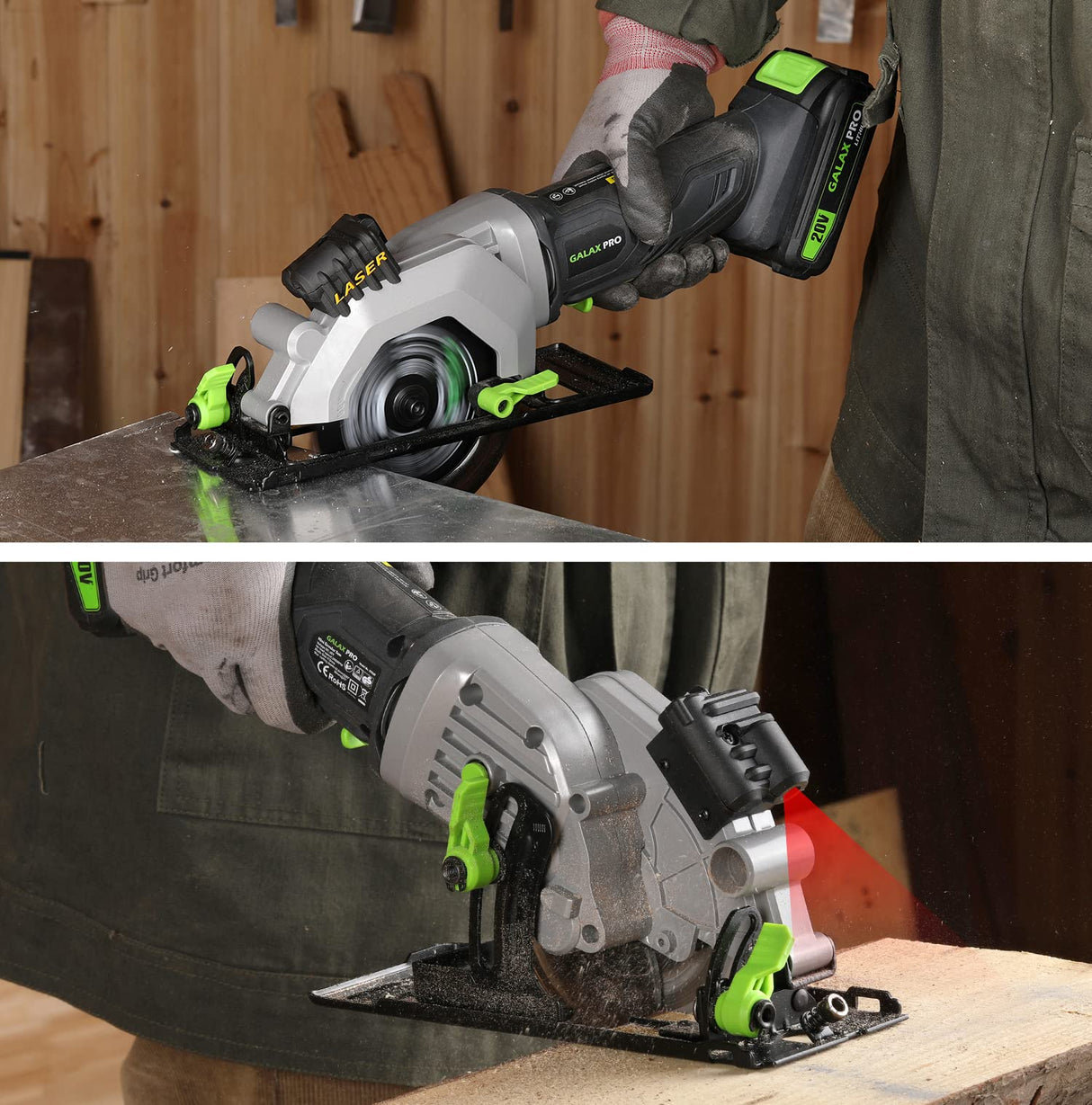 GALAX PRO Circular Saw and Reciprocating Saw Combo Kit with 1pcs 4.0Ah Lithium Battery and One Charger, 7 Saw Blades and Tool Bag GALAX PRO