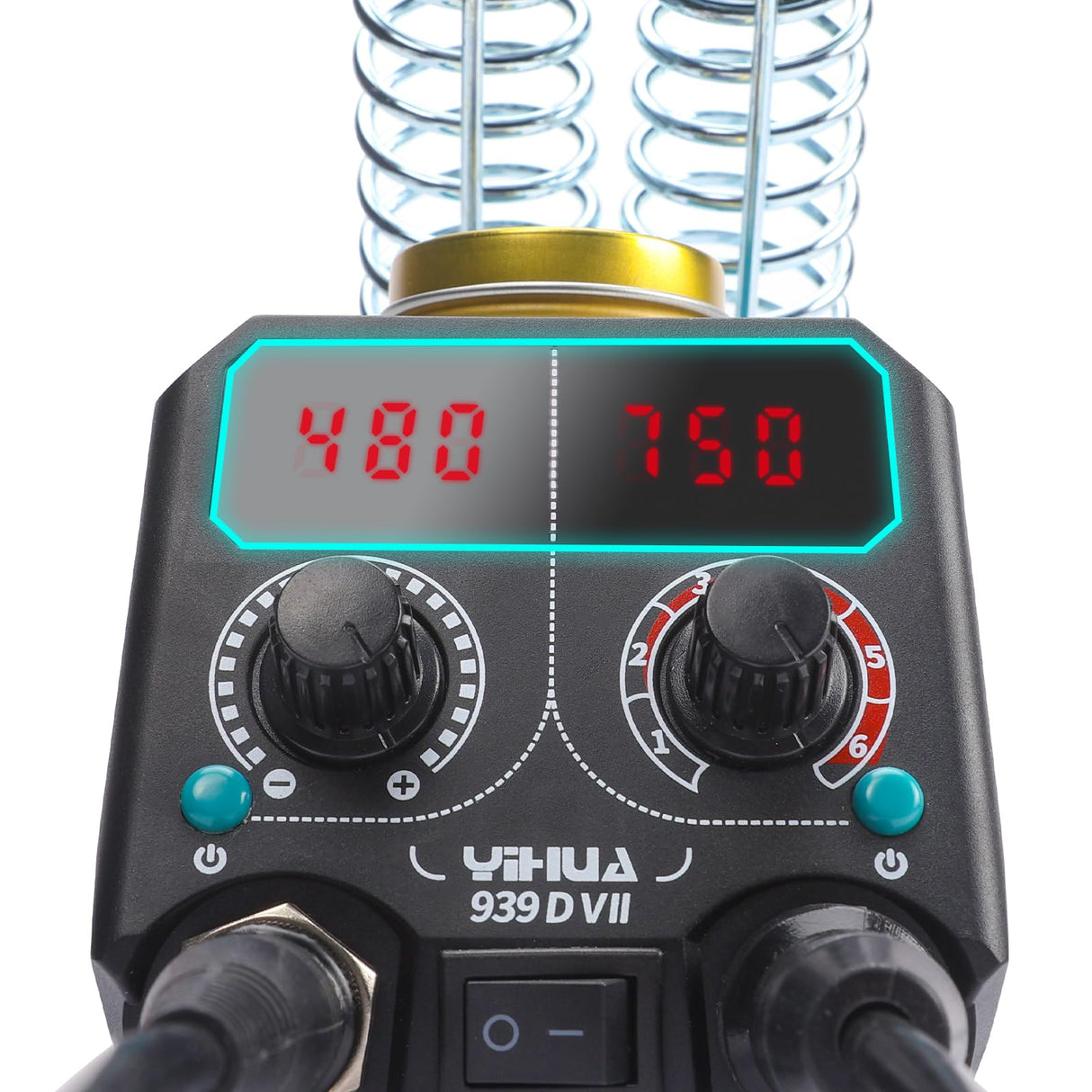 YIHUA 939D-VII Pyrography Tool Wood Burning Pen Kit Station 2-in-1 Solid-Point 200~480°C (with Temp Display)/Wire-Nib 250~750°C with 23 Nibs, 25 YIHUA