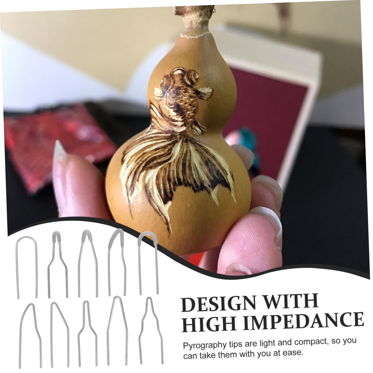 Homoyoyo 10pcs Pyrography Wire Tip Heating Wire Tips Wood Burning Tips Pyrography Burner Tips Wood Burner Tools Wire Tip Wood Burning Tool Wood Homoyoyo