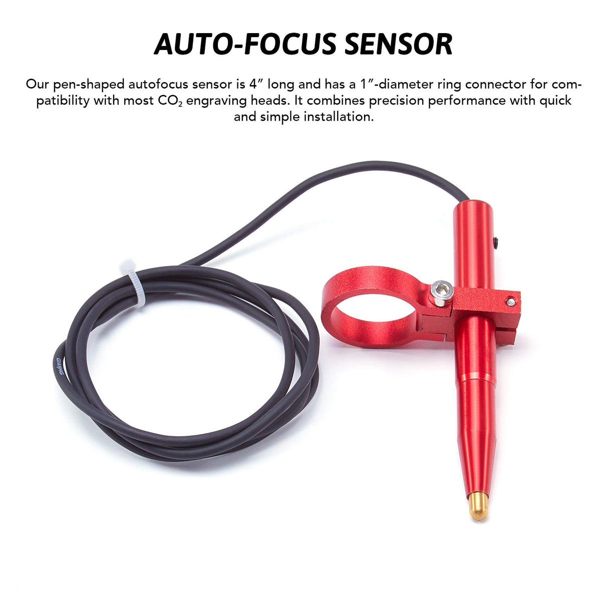 OMTech Autofocus Sensor Kit with Leadshine Stepper Driver and NEMA 34 Stepper Motor for CO2 Laser Engraver, Cutter, Engraving, and Cutting Machines, OMTech