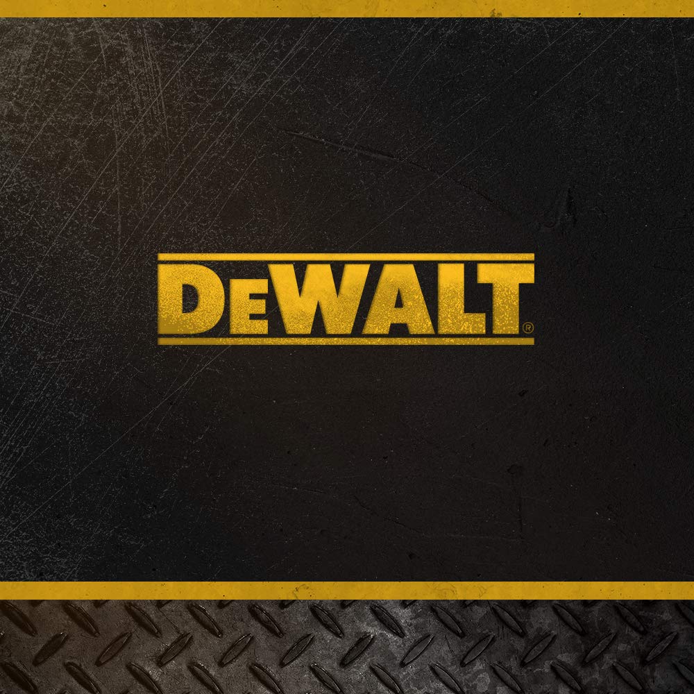 DEWALT Heavy-Duty Metal Stool for Garage and Shop, 360 Swivel Seat, Storage Tray, Padded Rip-Resistant Seat, Steel Frame, Industrial Powder Coating DEWALT