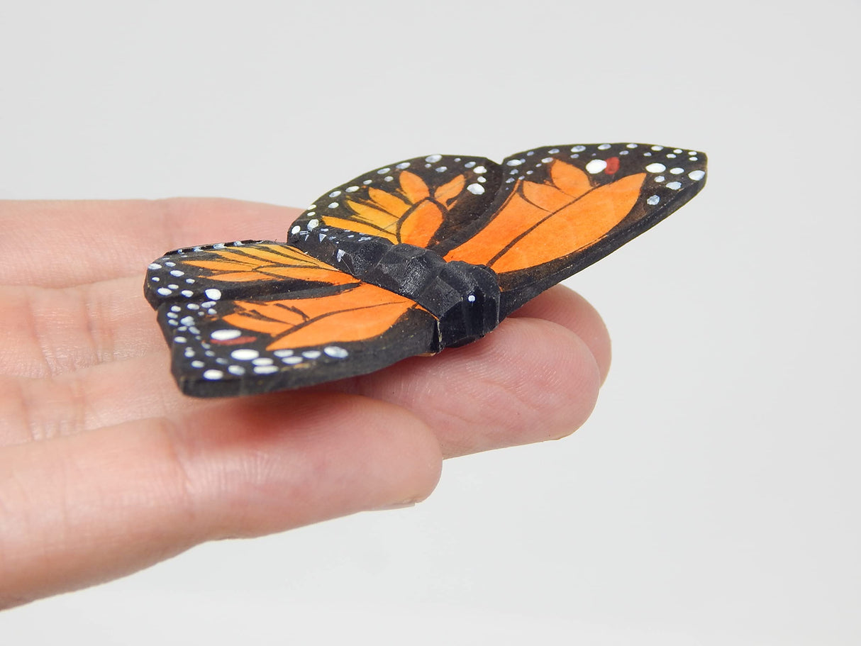 Wood Carved Animal Fridge Magnet Adult Kitchen Decor Cute Unique Custom Art Figurine (Butterfly) Selsela