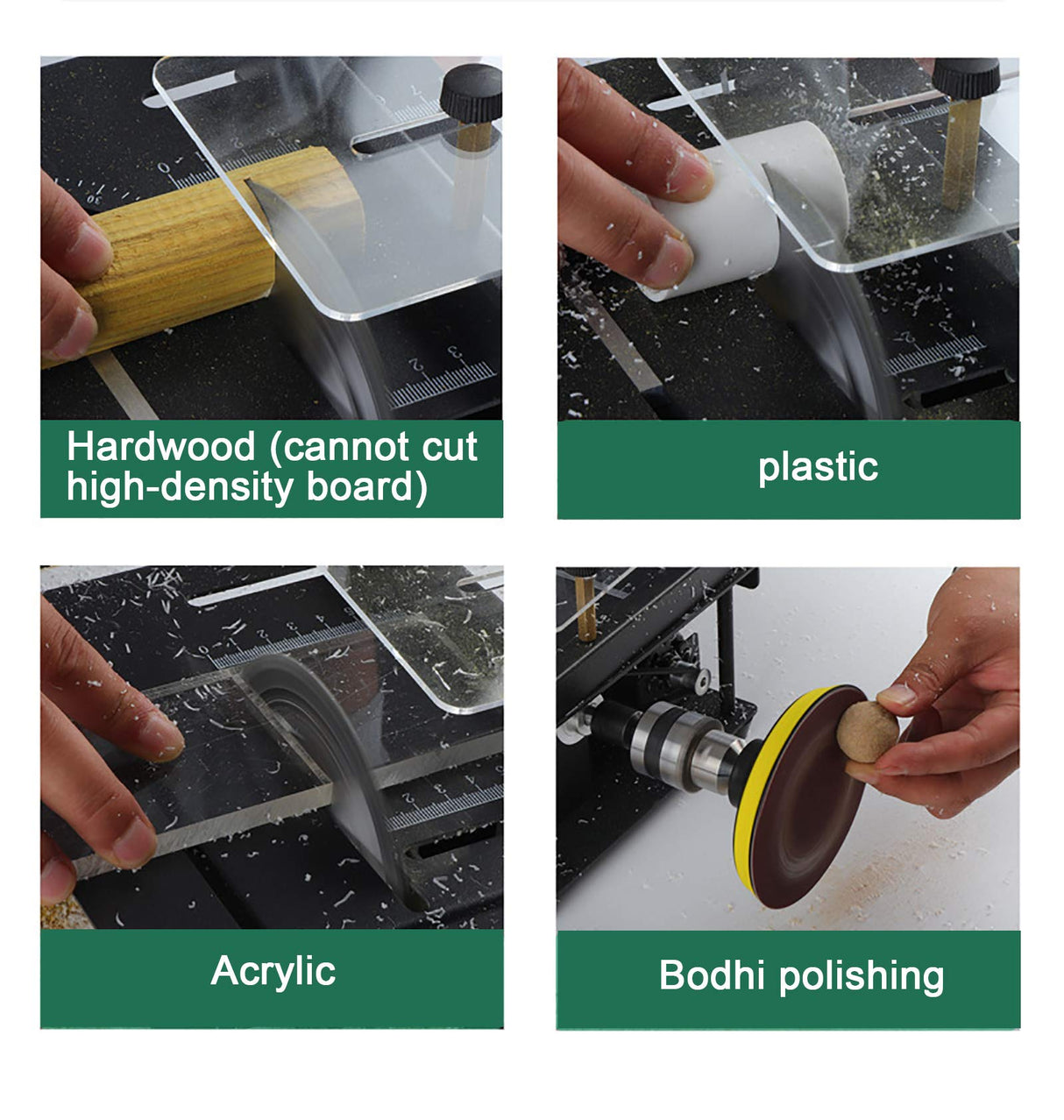 Mini Table Saw Portable Precision Multifunctional Mini Tablesaw 0-90 Angle Cut Portable DIY Saw Cut Depth 33cm for Wood Metal Plastic Cutting SanBouSi